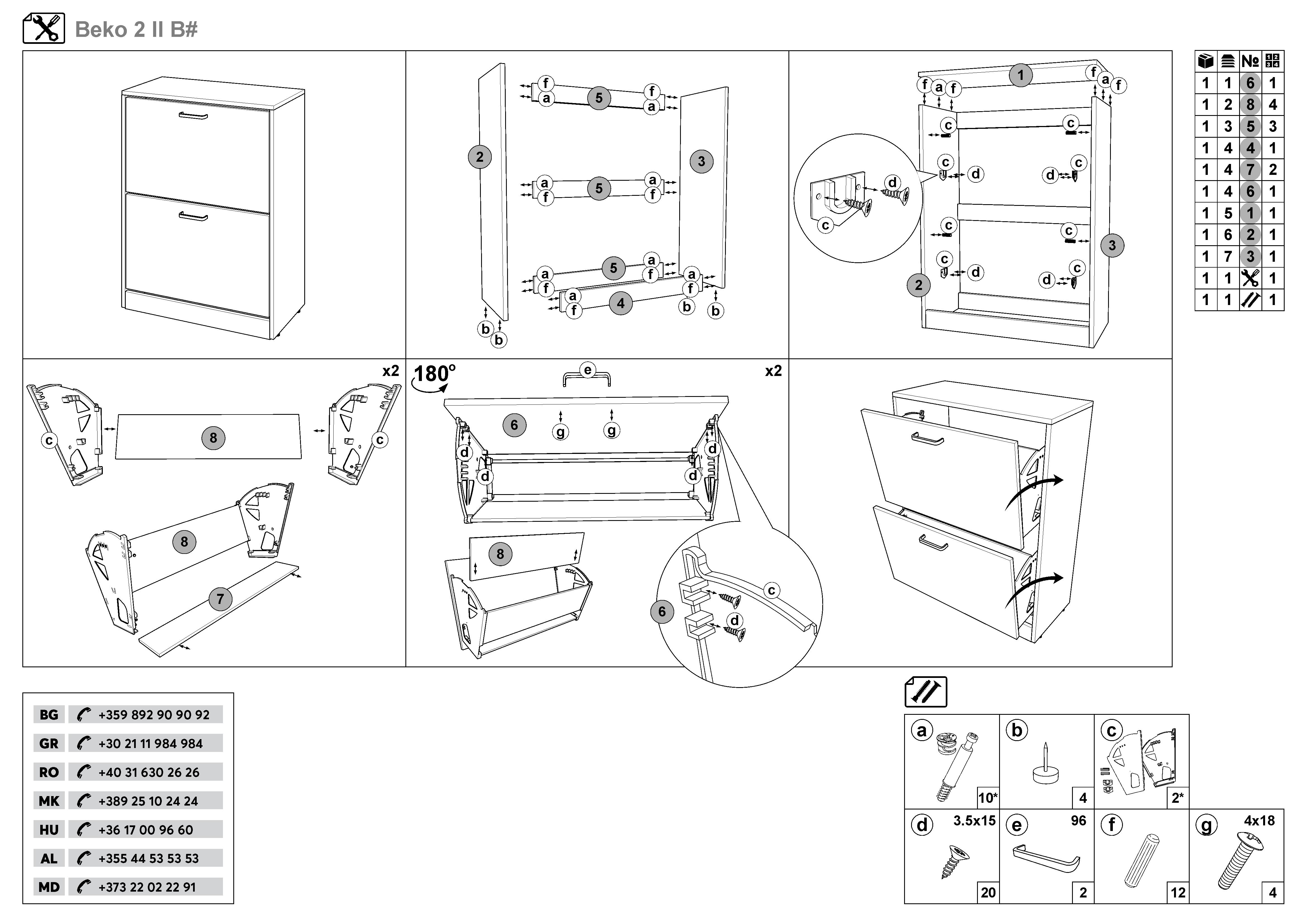 Монтажна схема на продукт - Set 2 pantofare Beko 2
