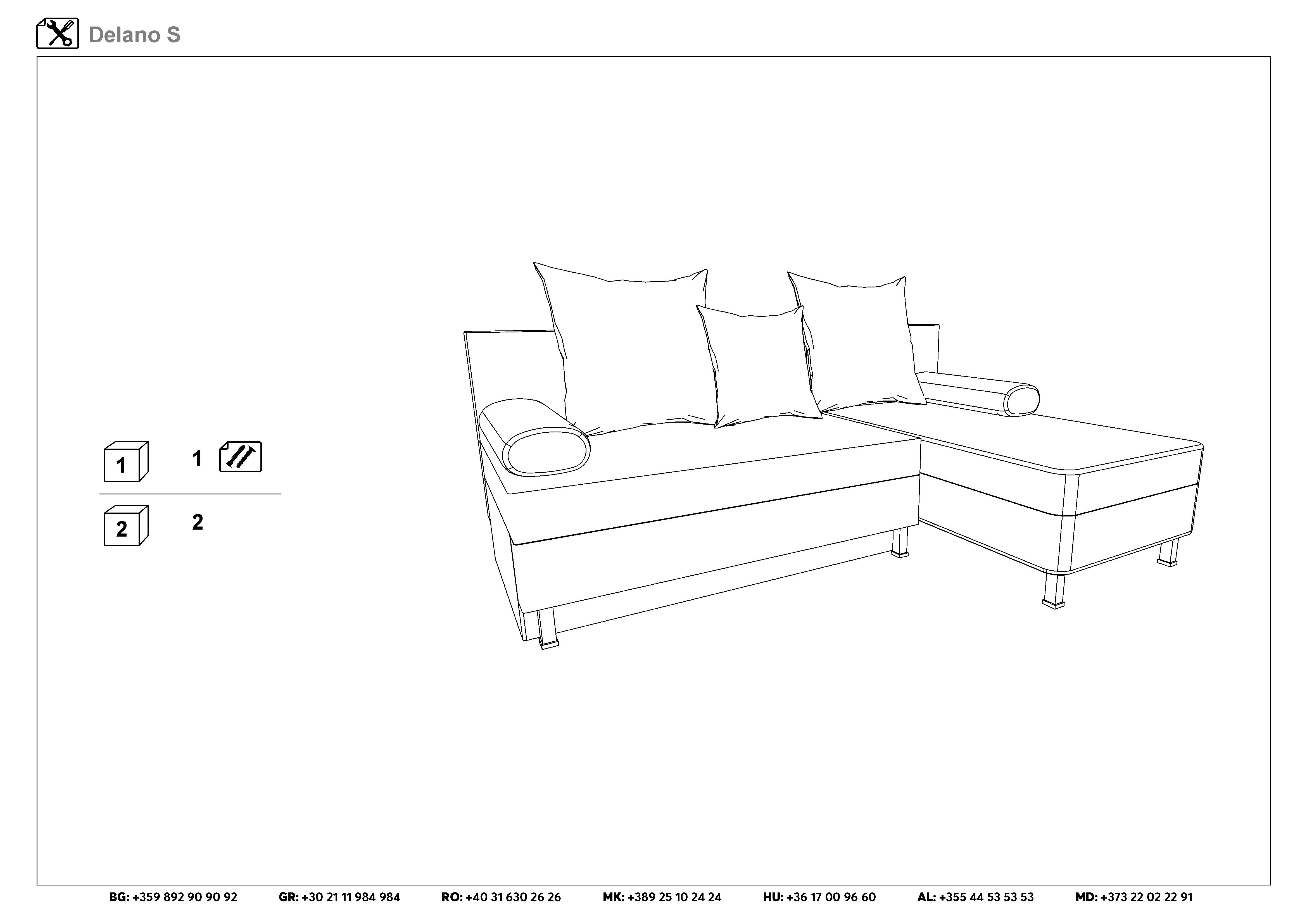 Монтажна схема на продукт - Coltar extensibil Delano S