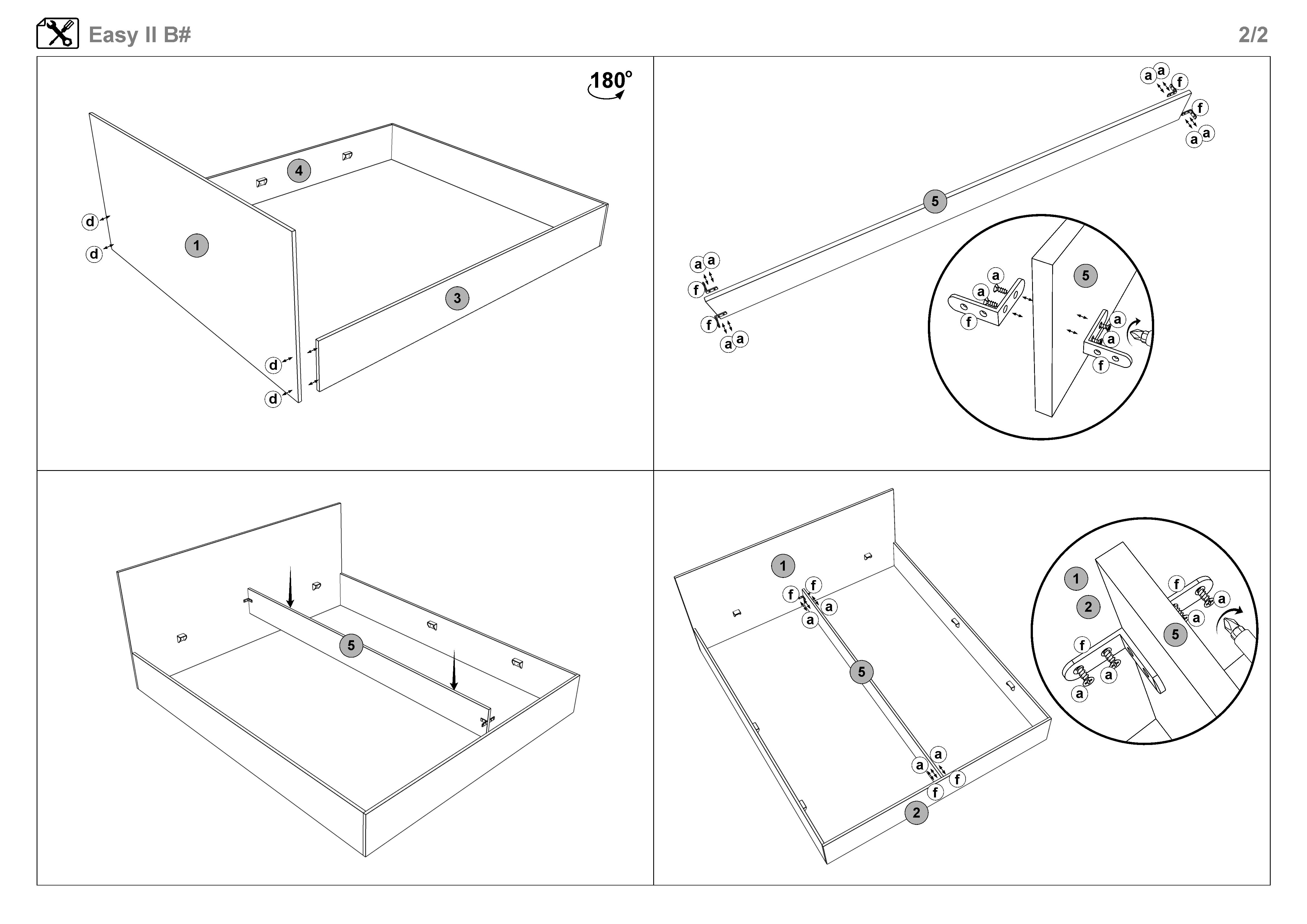 Монтажна схема на продукт - Pat dublu 160/200 Pat dublu Izi + saltea Neo Dream + mecanism