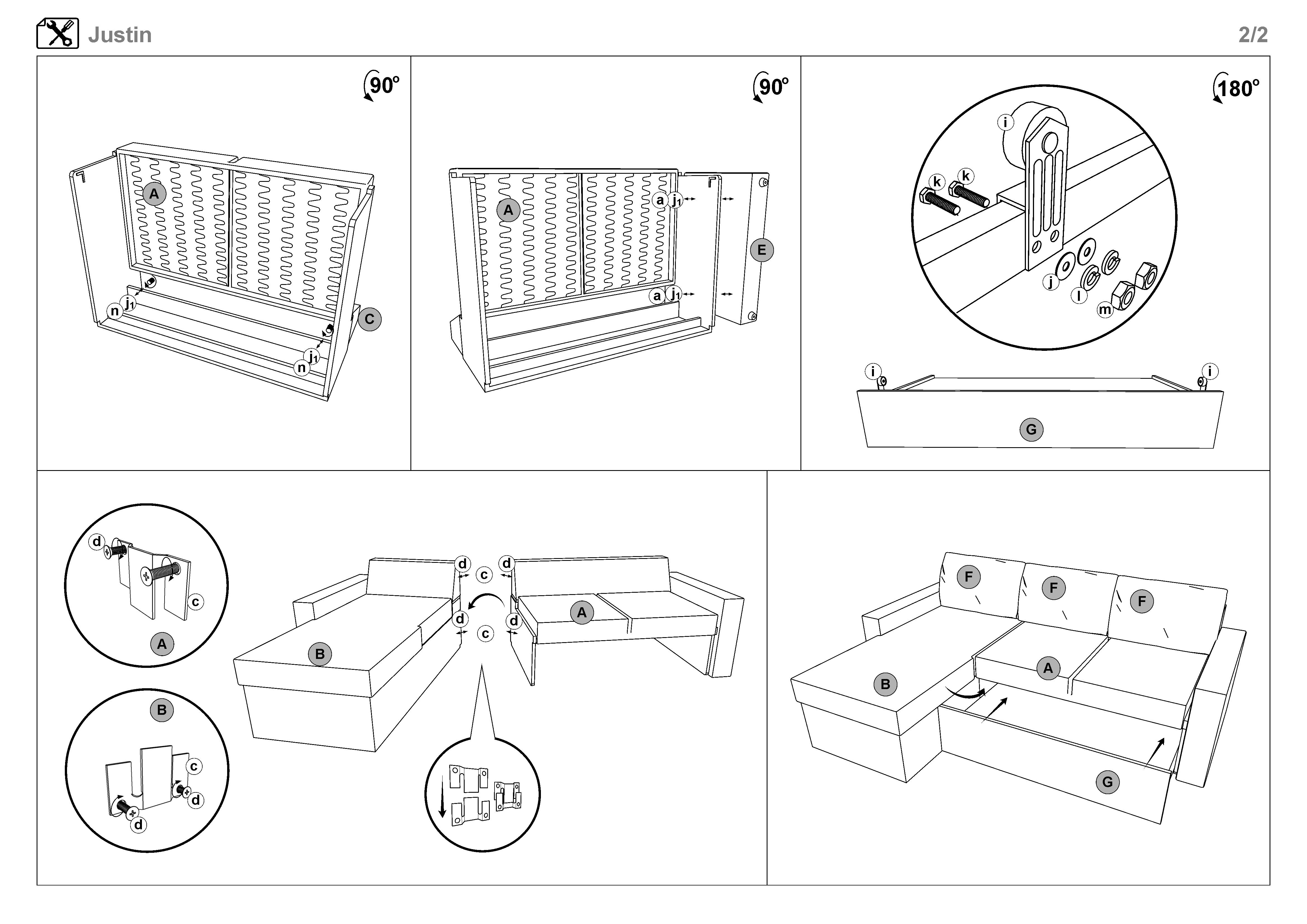 Монтажна схема на продукт - Coltar extensibil Justin Ultra