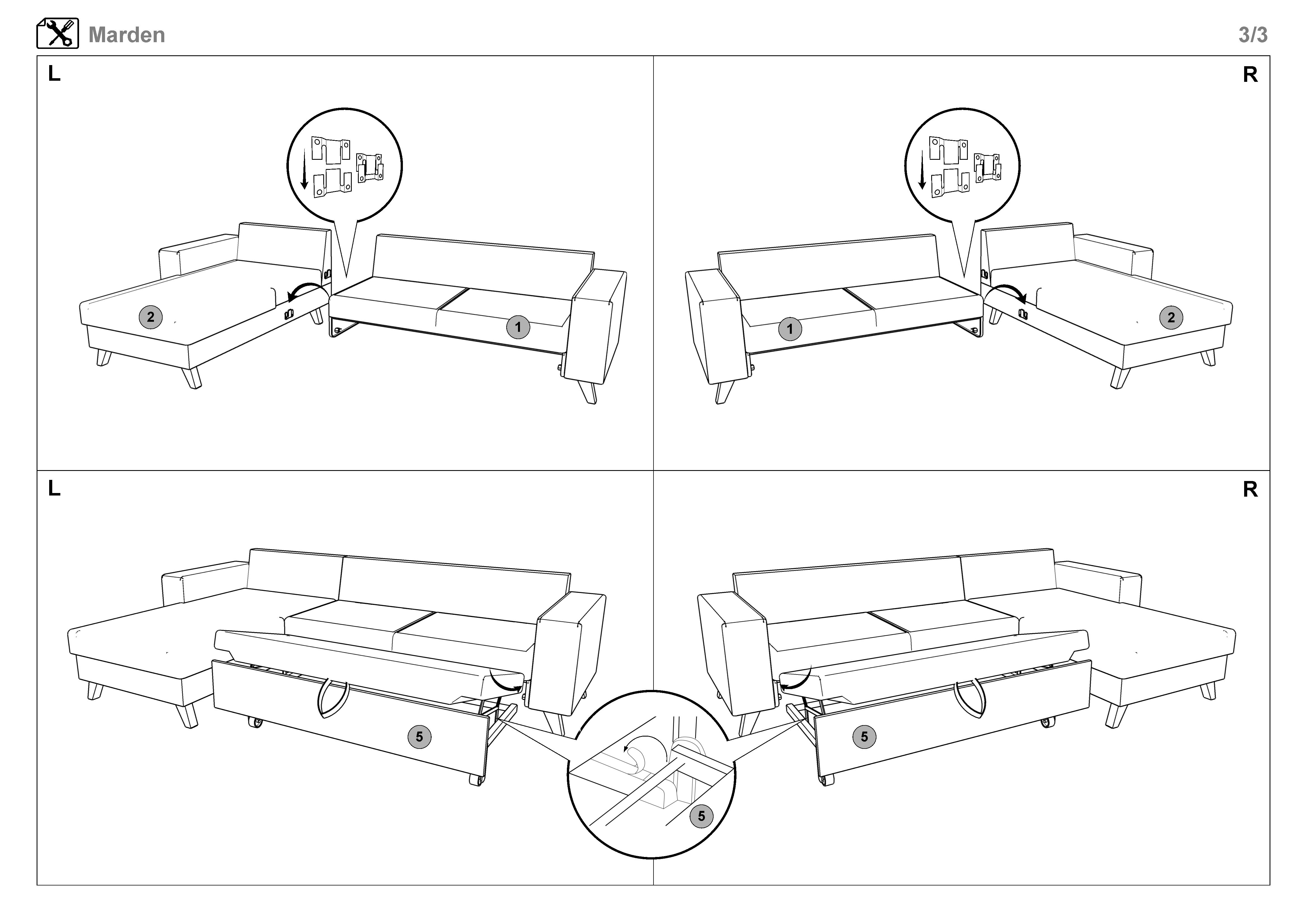 Монтажна схема на продукт - Coltar extensibil Marden