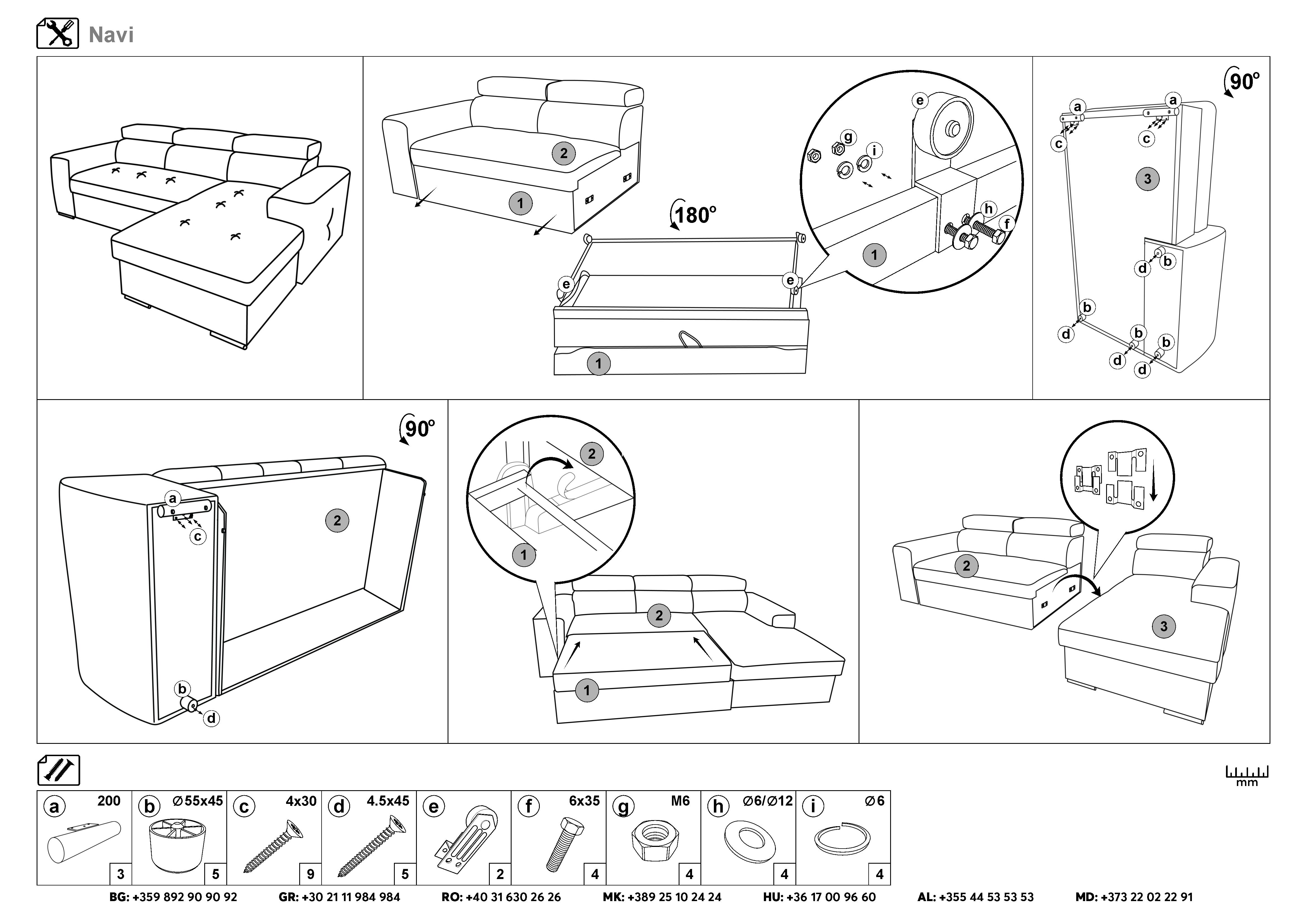 Монтажна схема на продукт - Coltar extensibil Navi