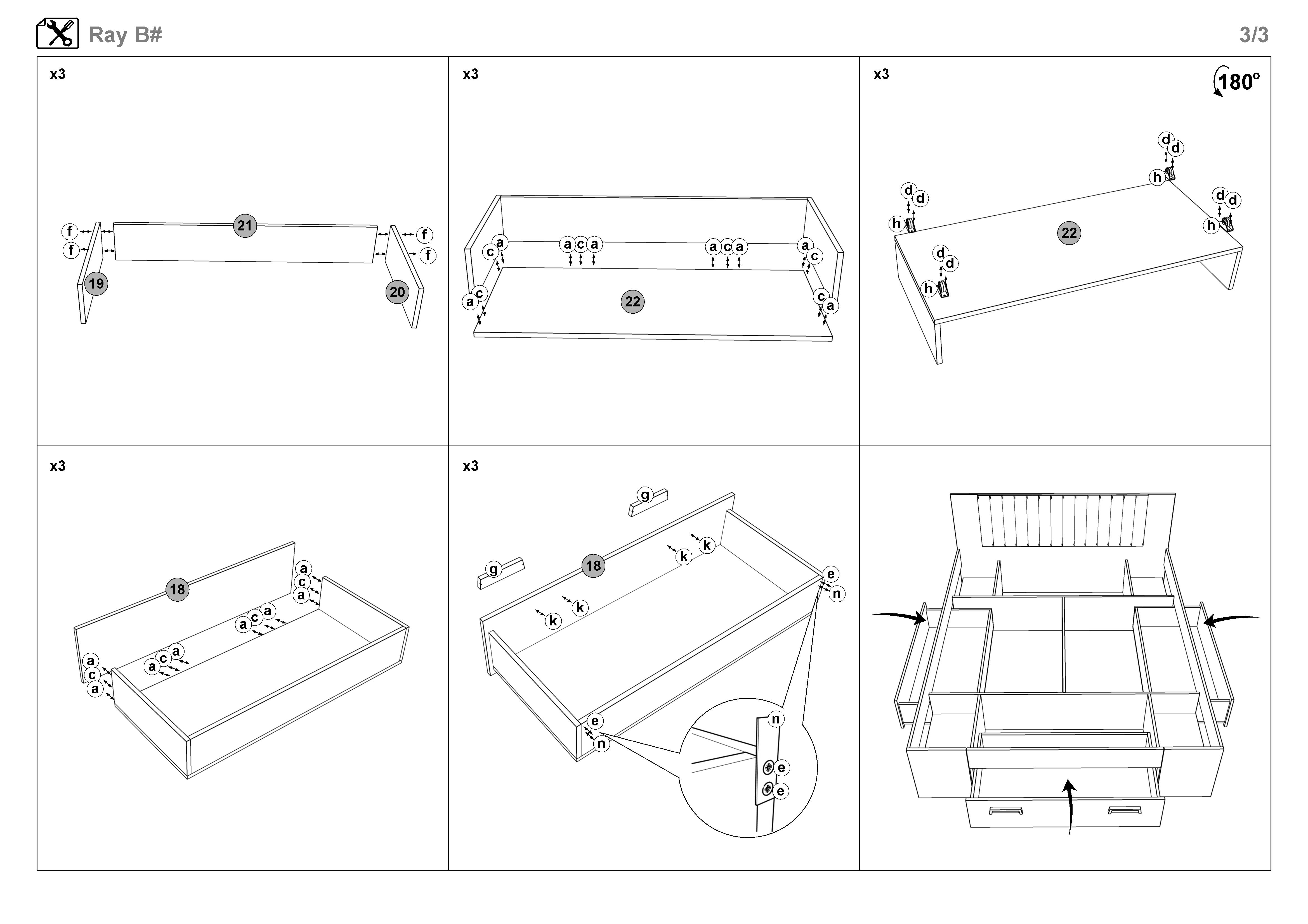 Монтажна схема на продукт - Pat dublu Ray pentru saltea 160/200