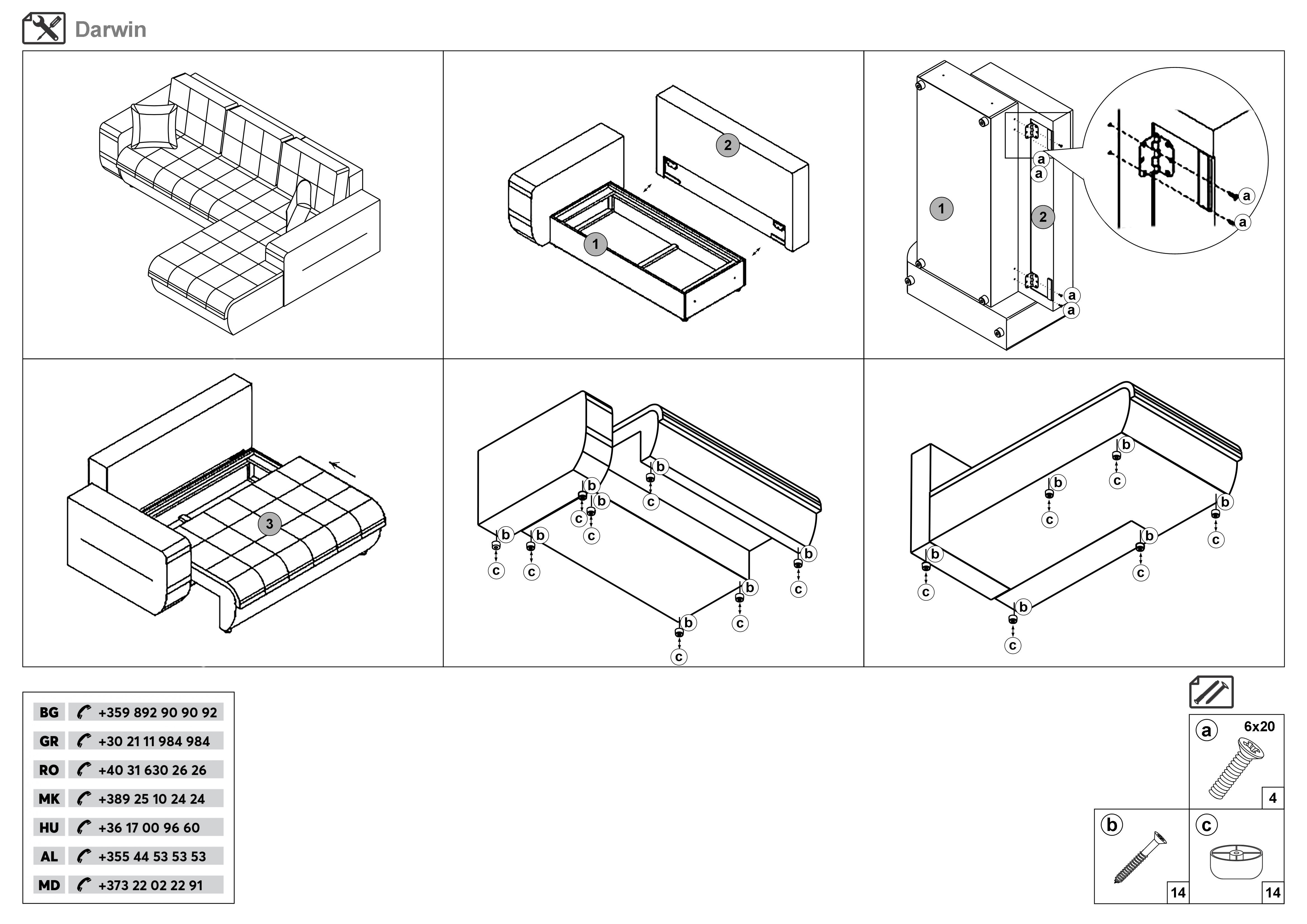 Монтажна схема на продукт - Coltar  Darvin + biblioteca Viena