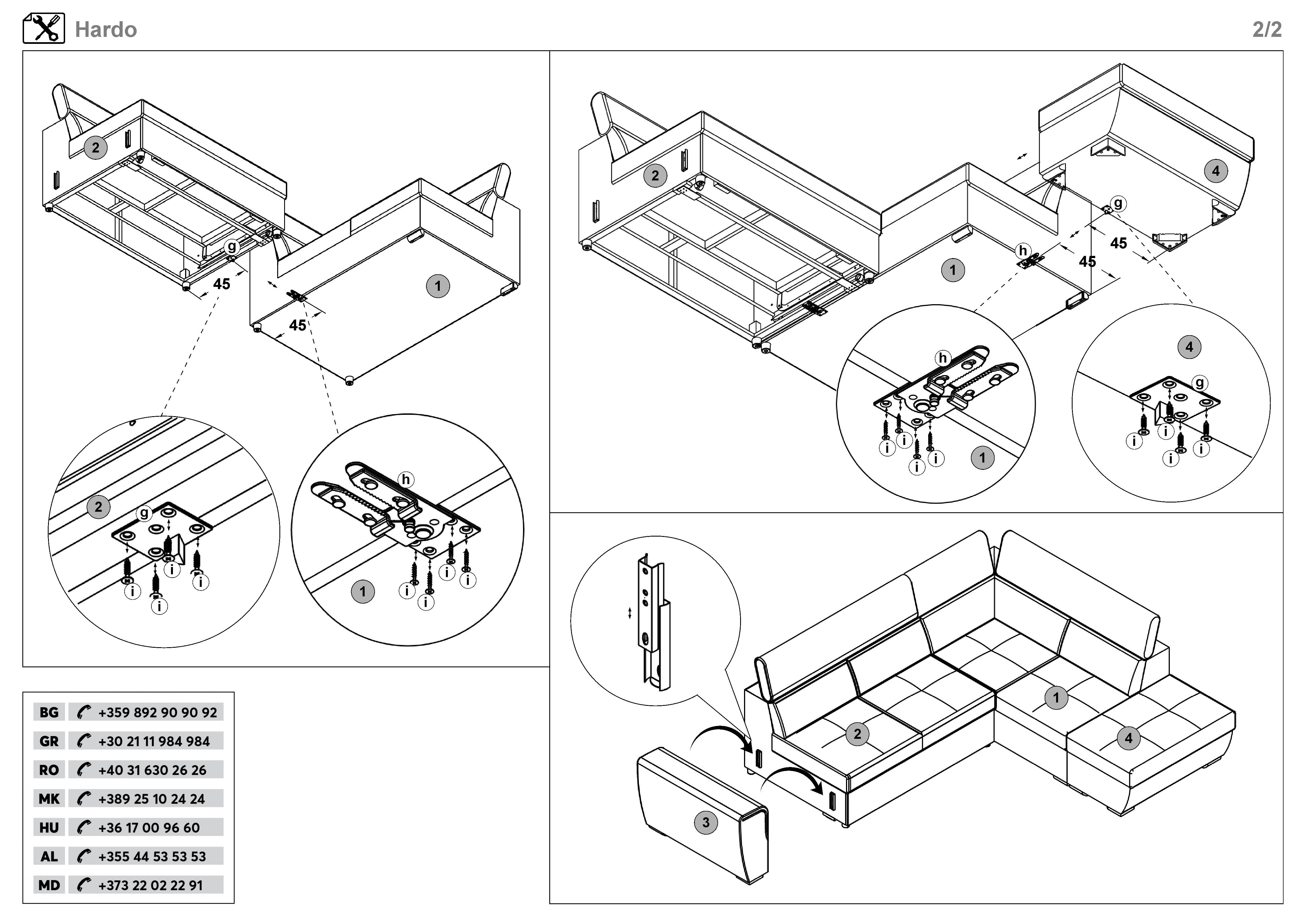 Монтажна схема на продукт - Hardo