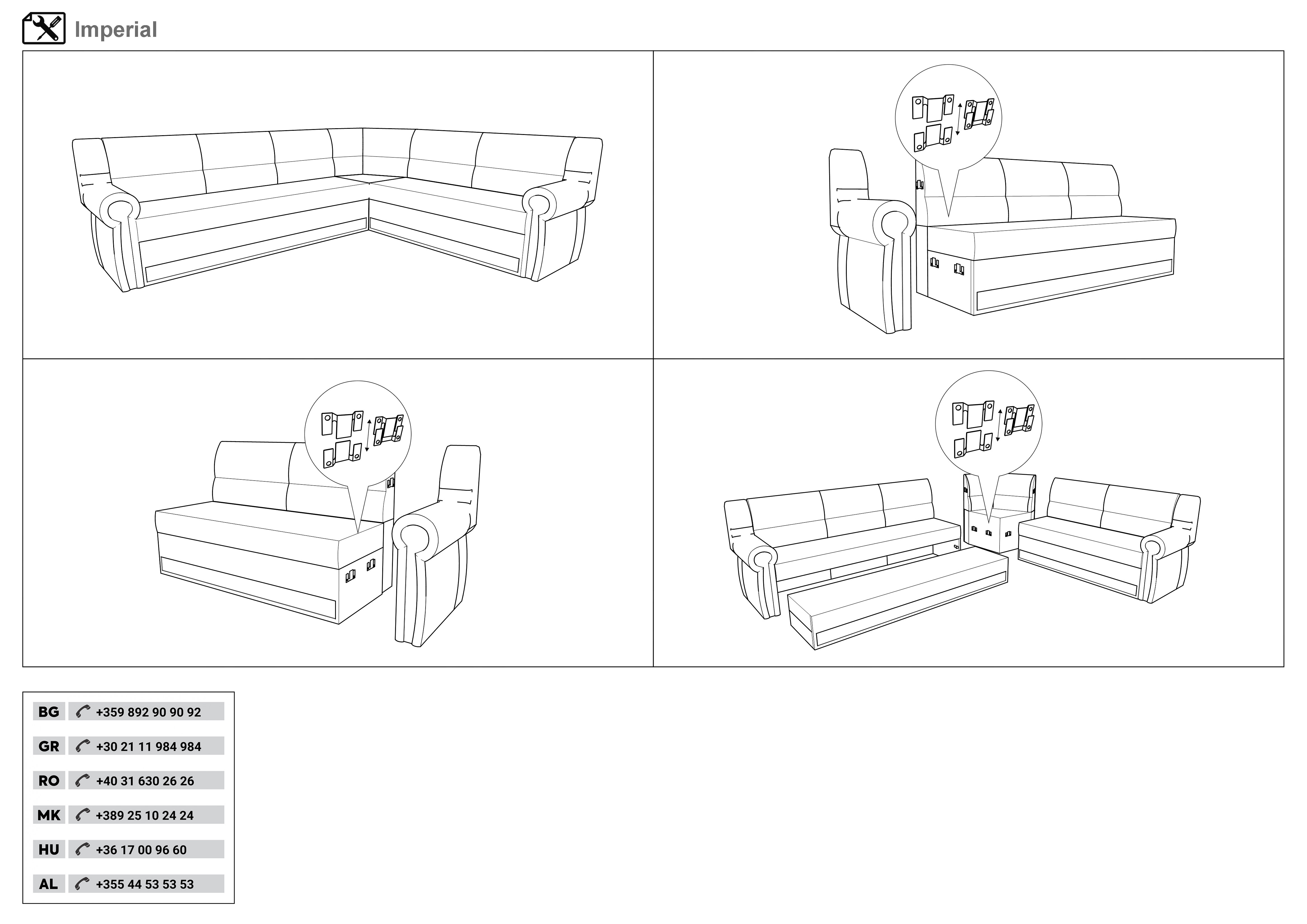 Монтажна схема на продукт - Coltar pentru living Imperial