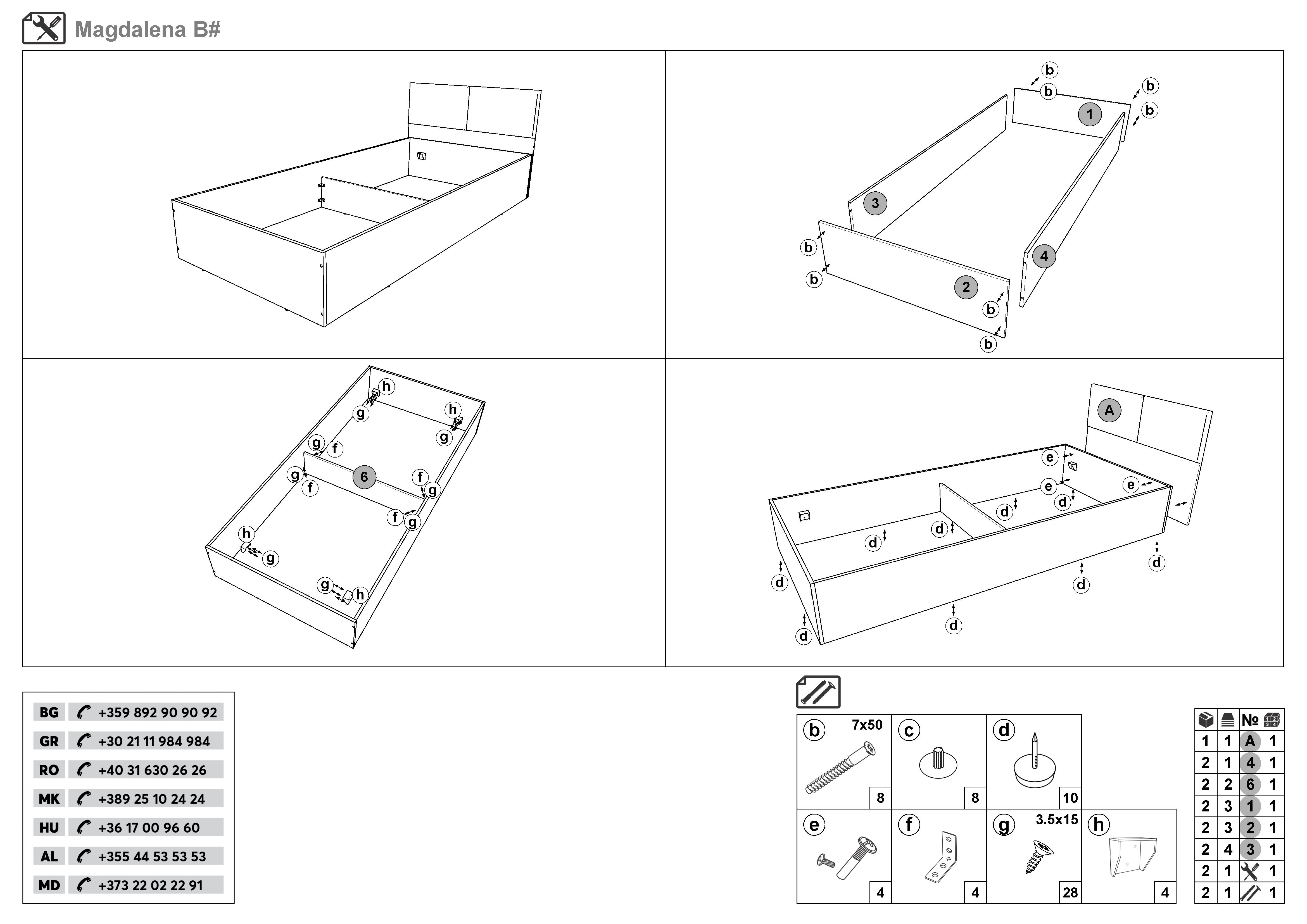 Монтажна схема на продукт - Pat 90/200 Magdalena