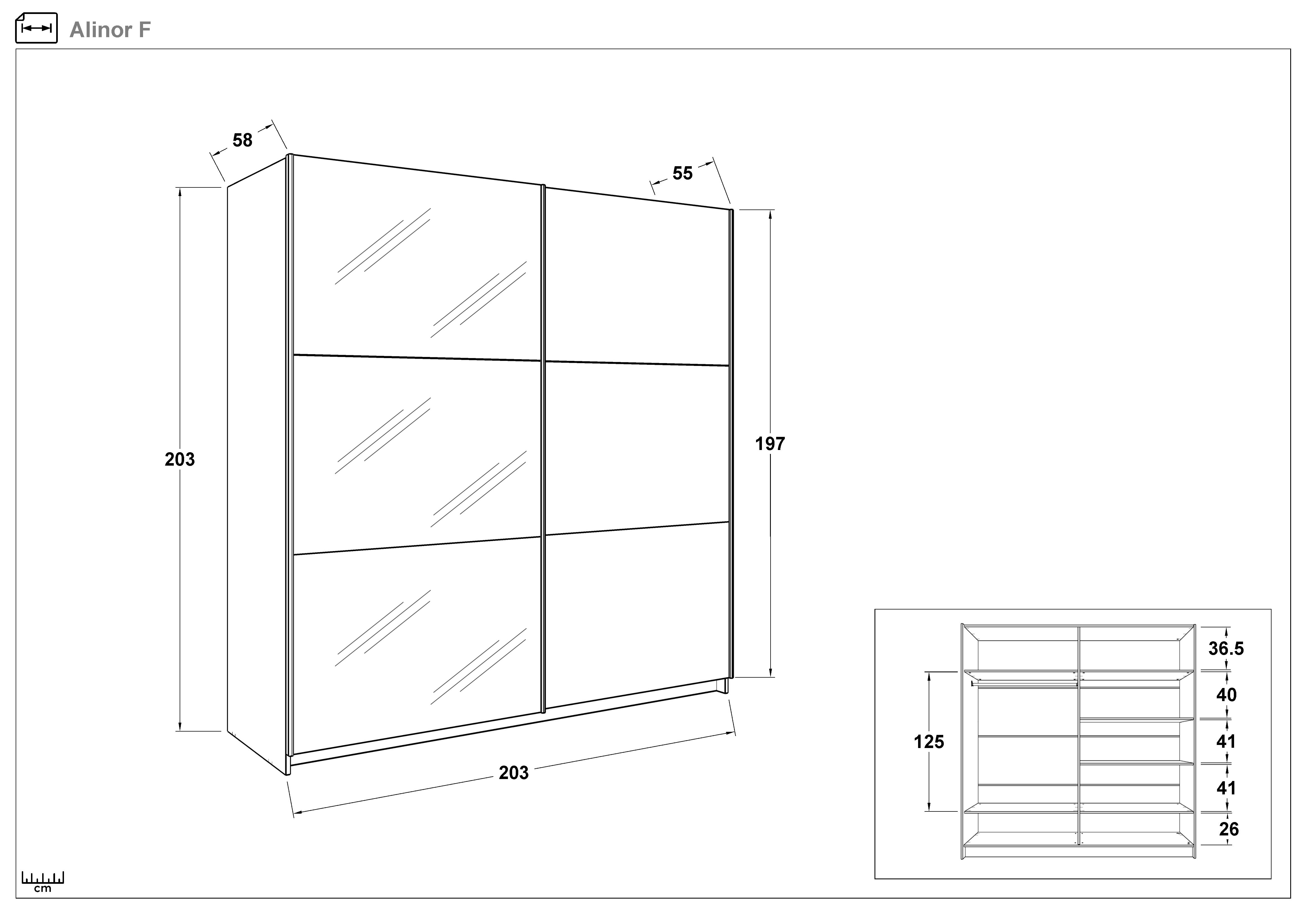 Set dormitor 160/200 + LED Alinor + saltea