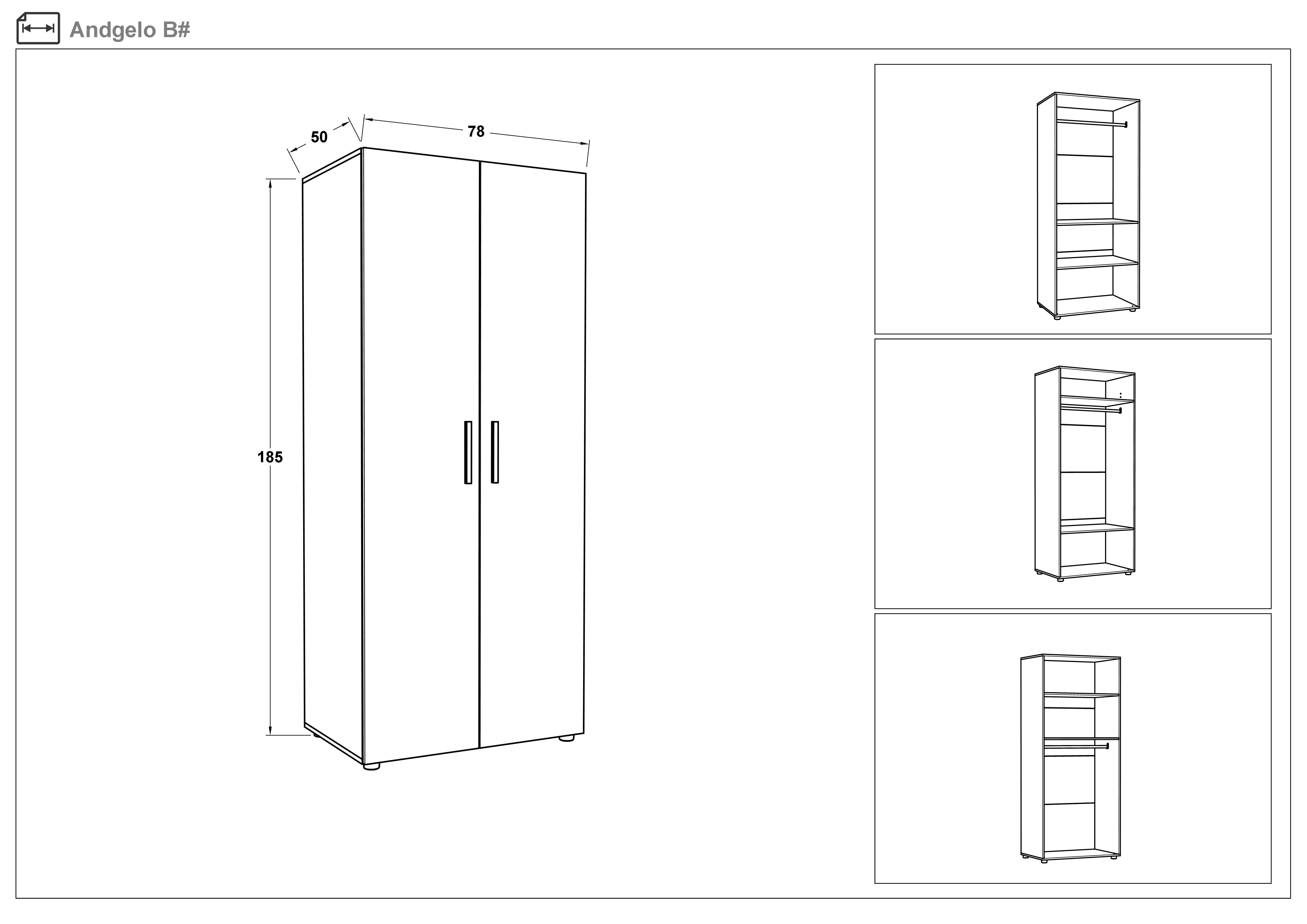 Размери на - Dulap Angelo Dulap Angelo