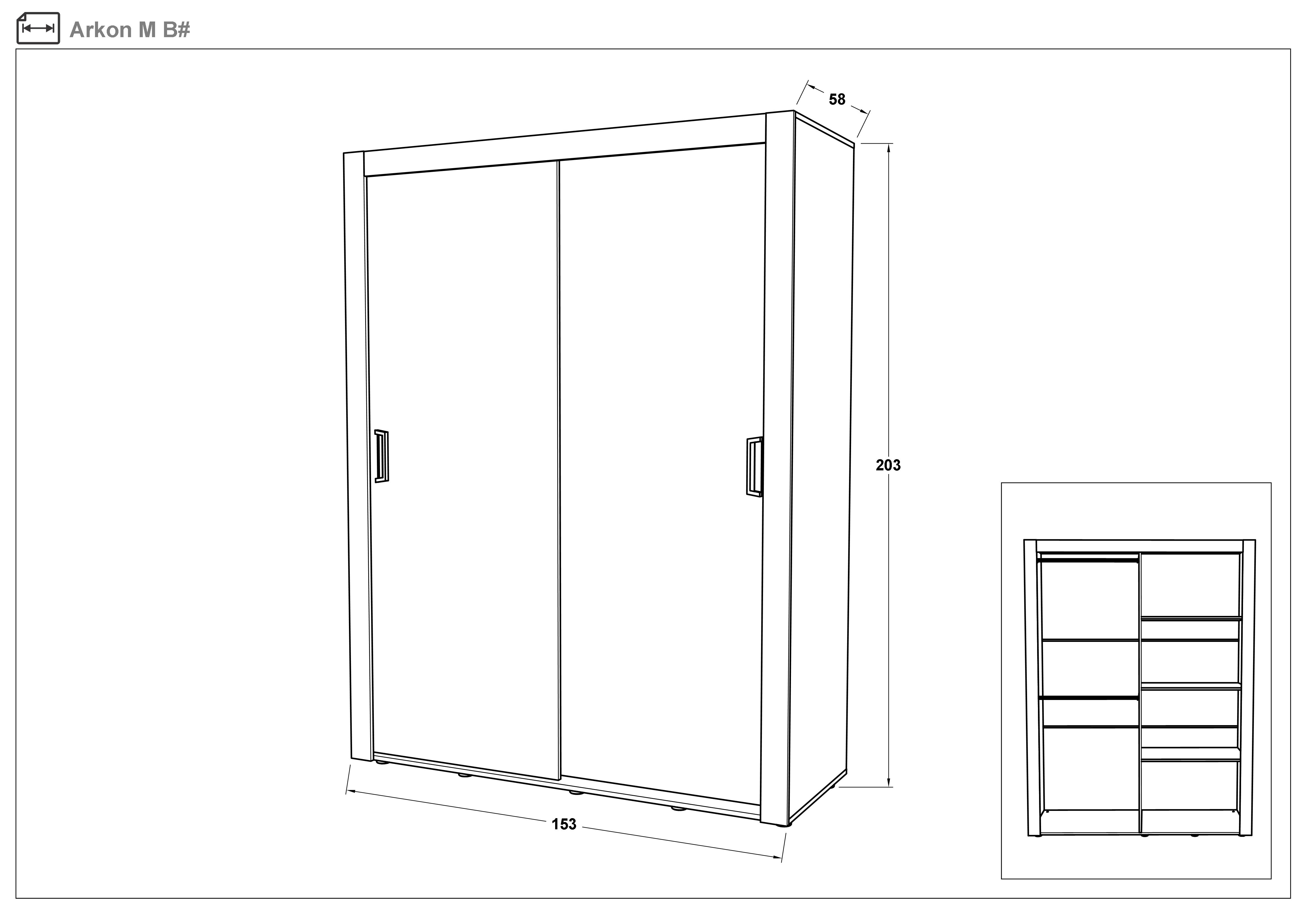 Размери на - Dulap Arkon M Dulap Arkon M