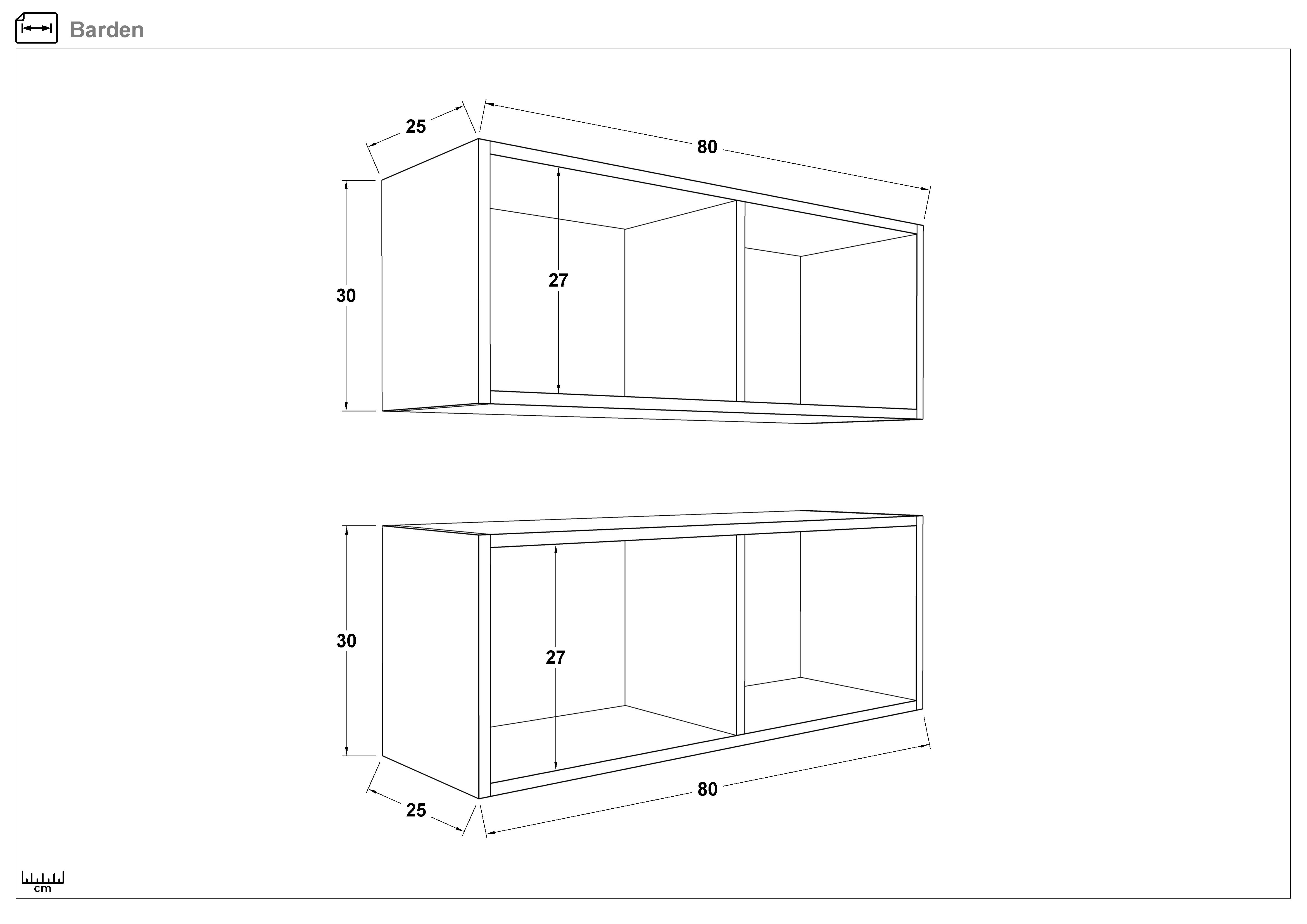 Размери на - Etajera Barden Etajera Barden