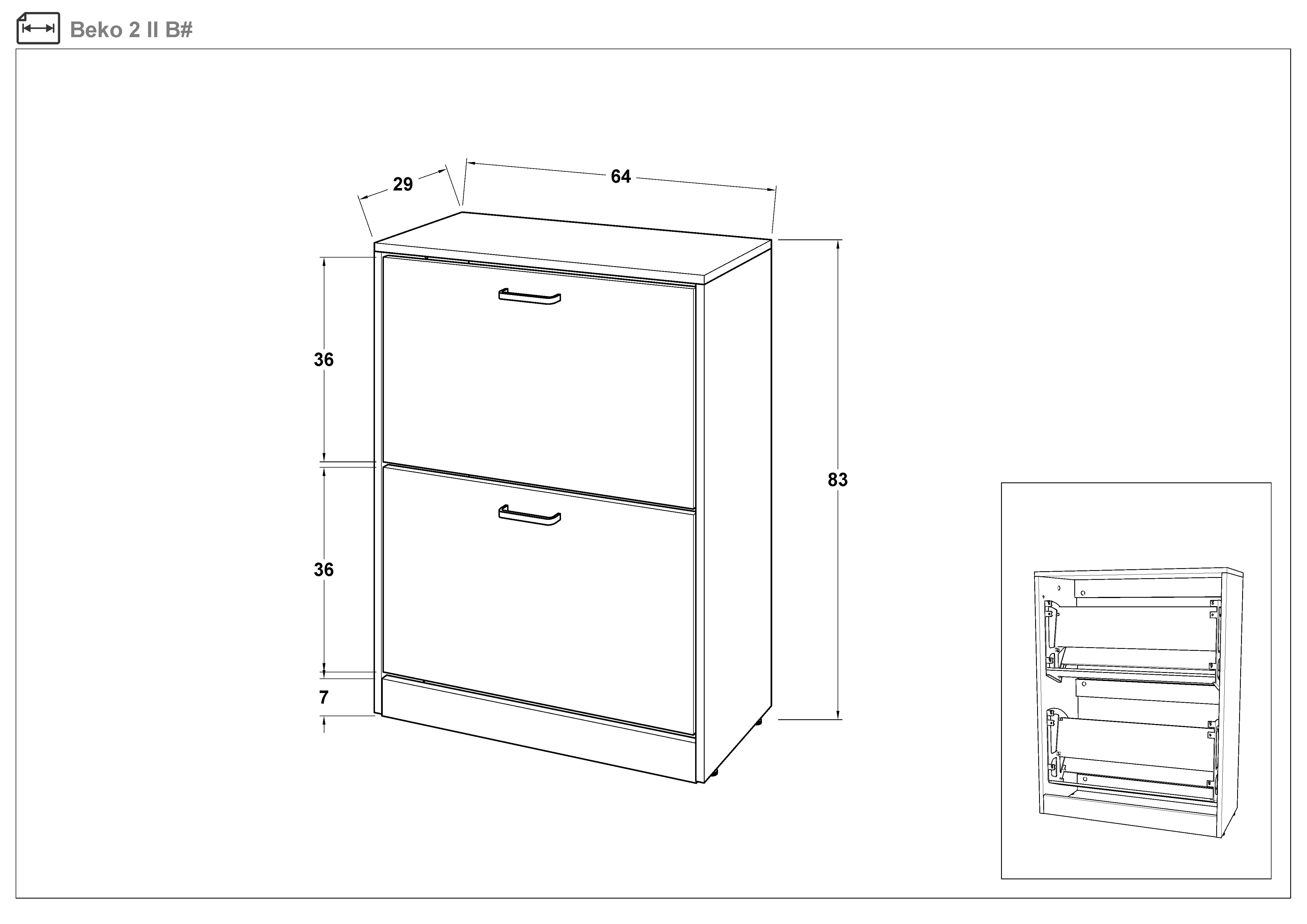 Размери на - Set 2 pantofare Beko 2 Set 2 pantofare Beko 2