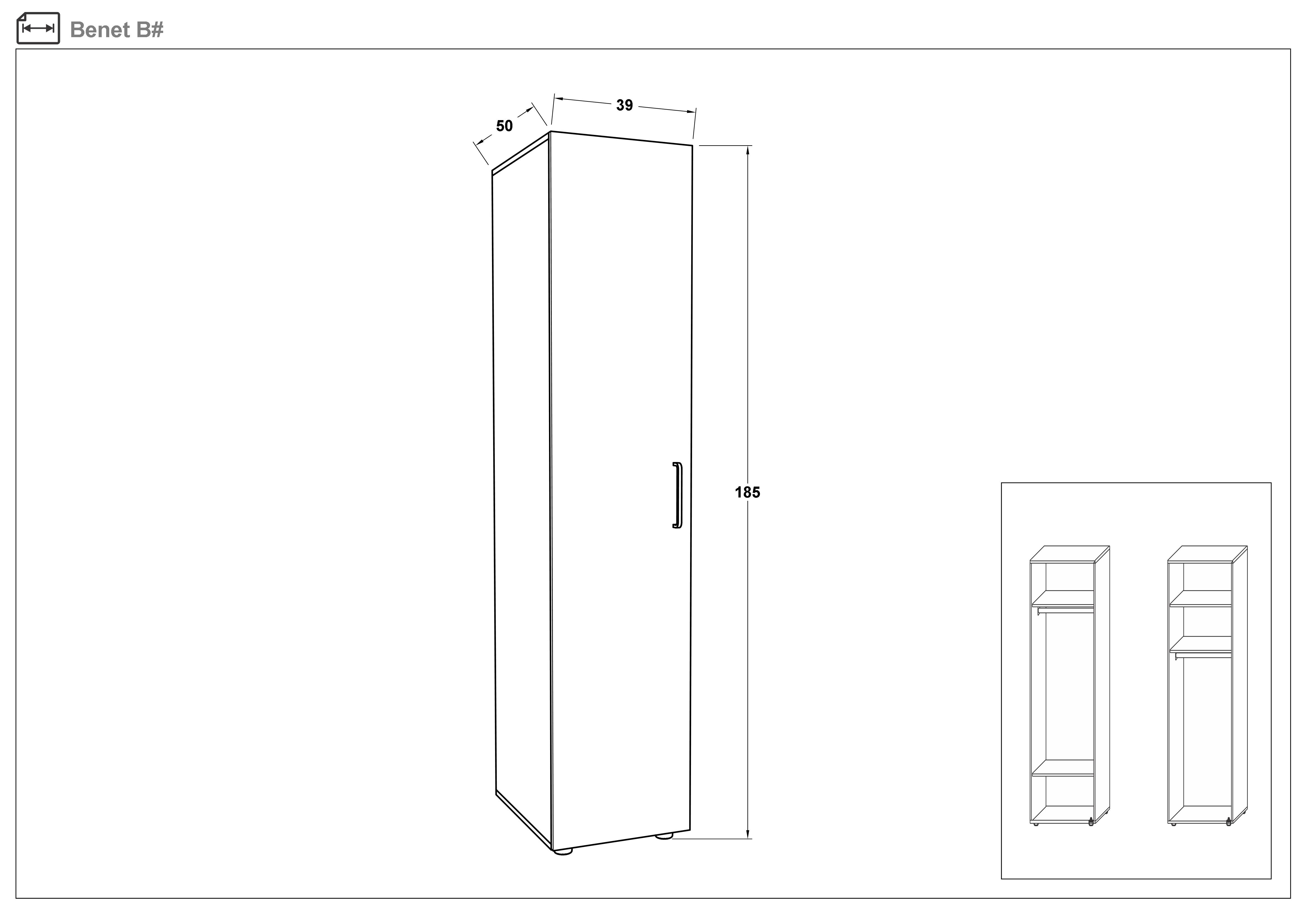 Set mobilier pentru camera copilului 120/190 Evora Classic