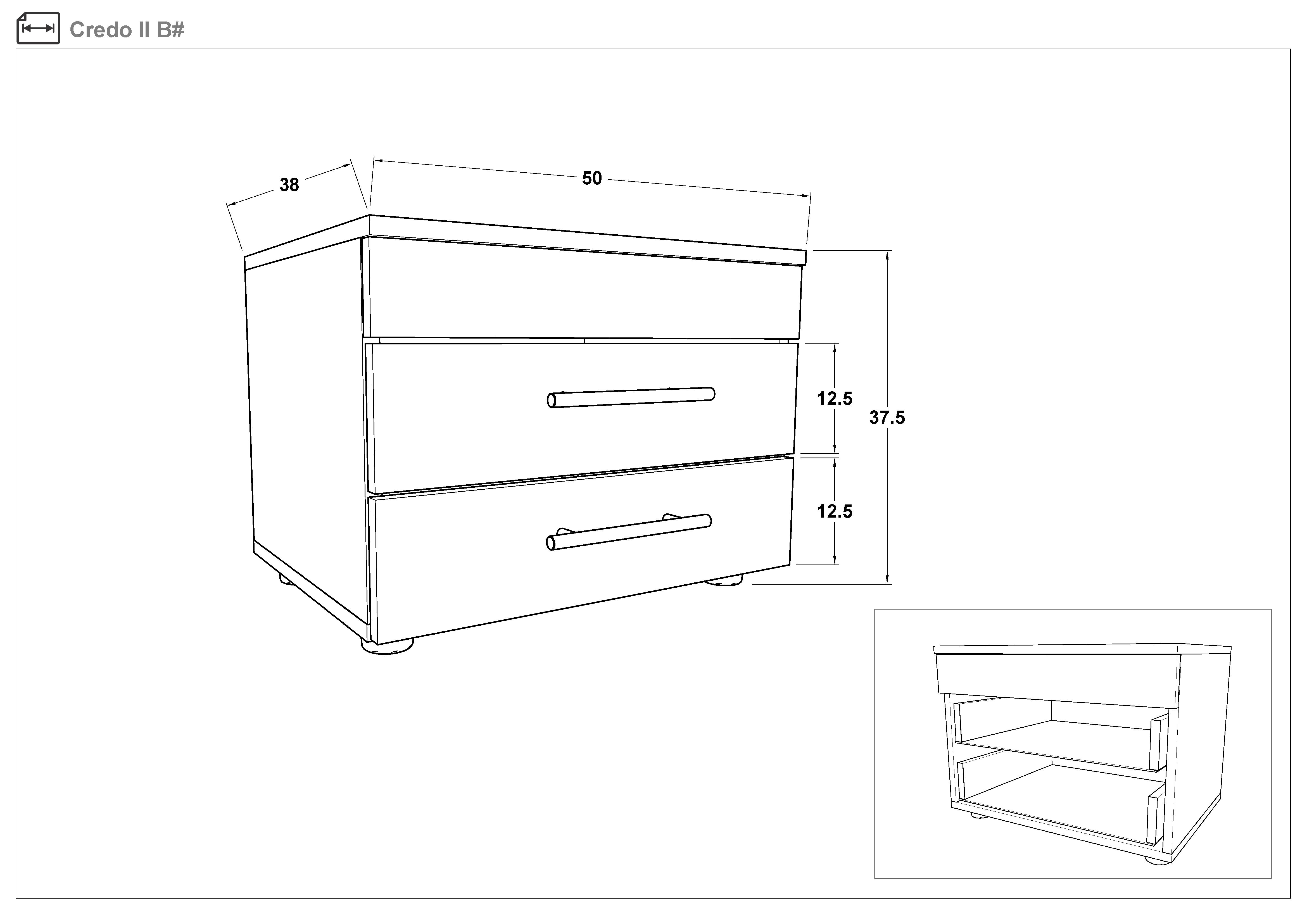 Set dormitor Credo S pentru saltea 160/200