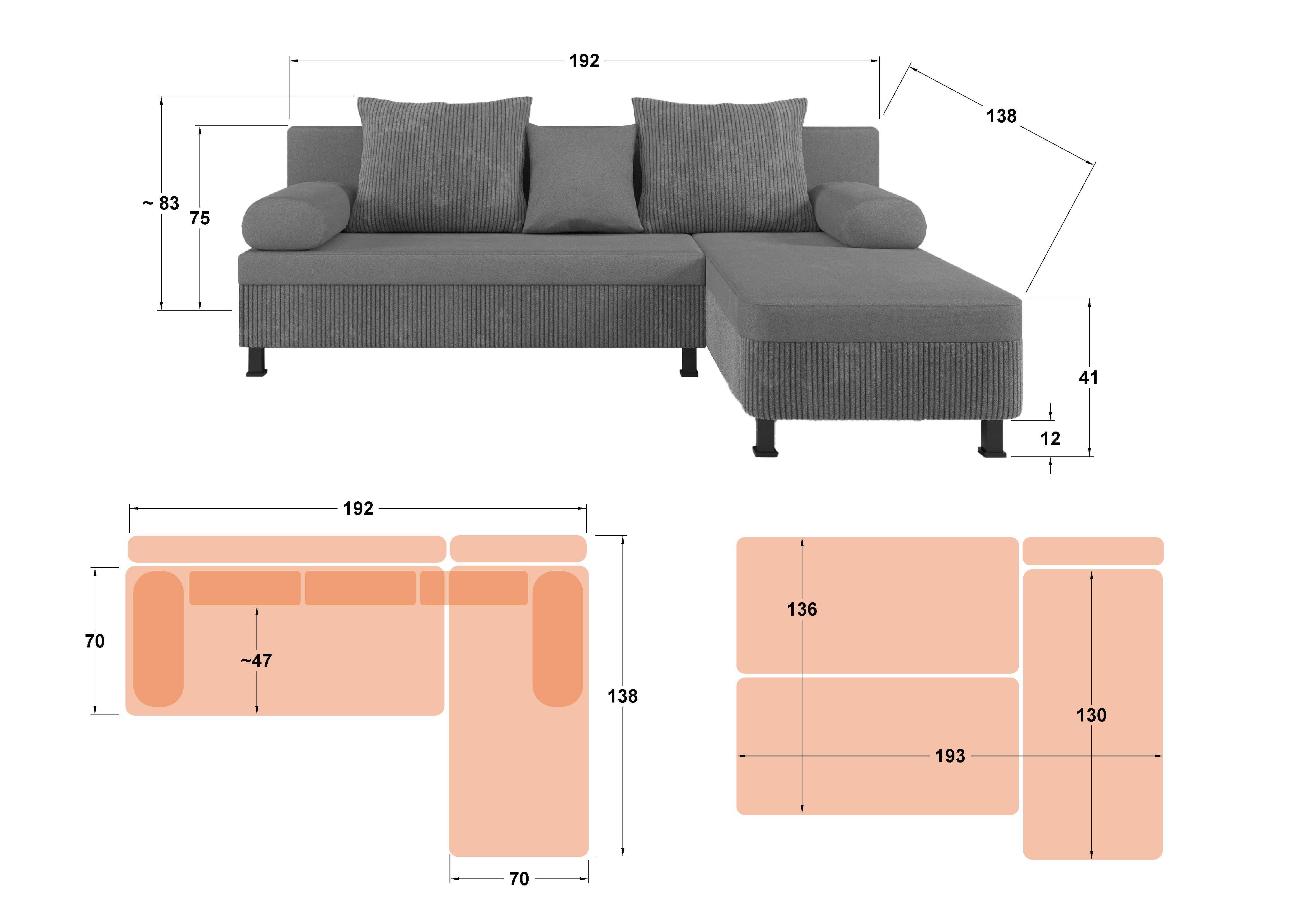 Размери на - Coltar extensibil Delano S Coltar extensibil Delano S
