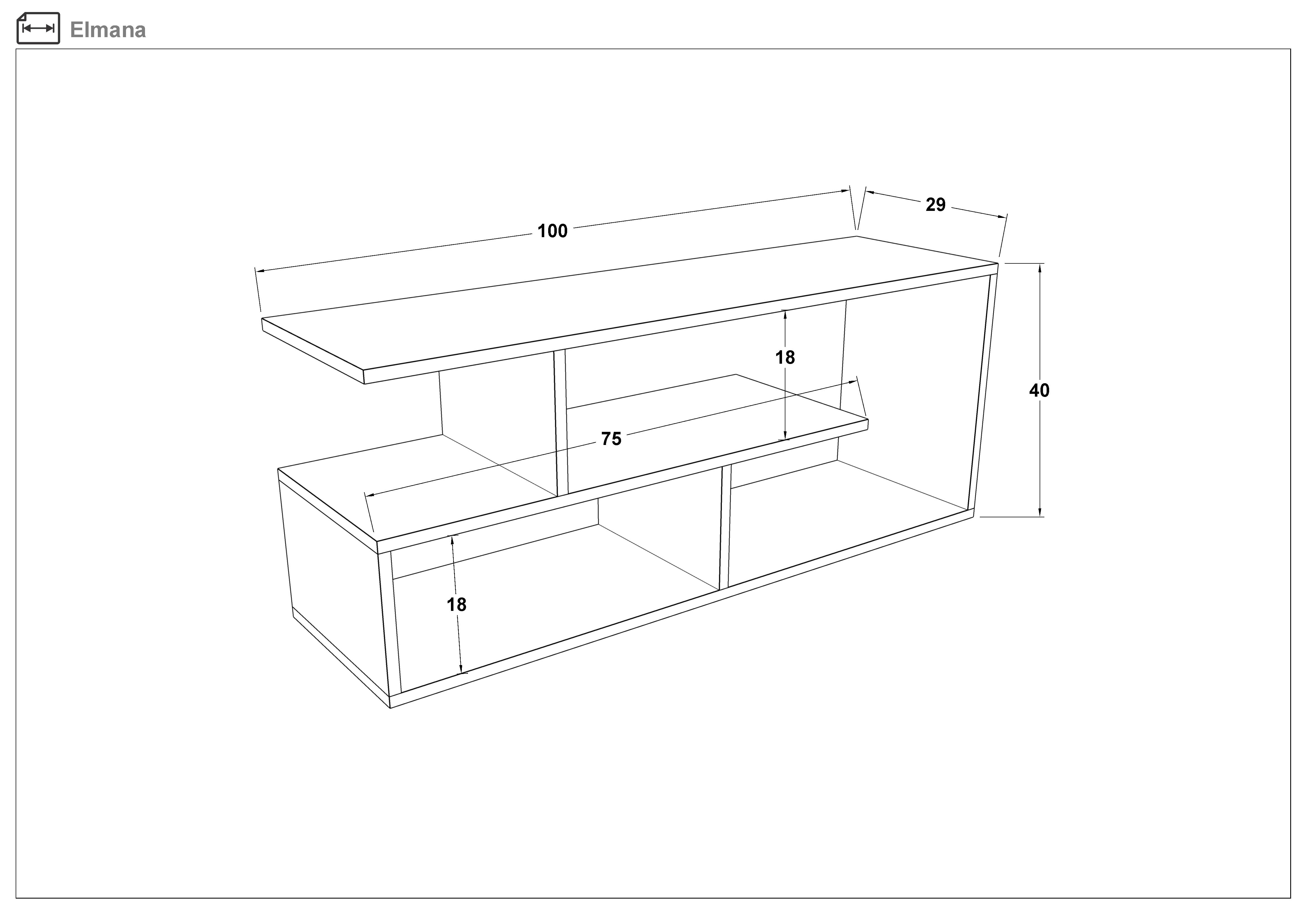 Размери на - Set 2 buc. etajere Elmana Set 2 buc. etajere Elmana