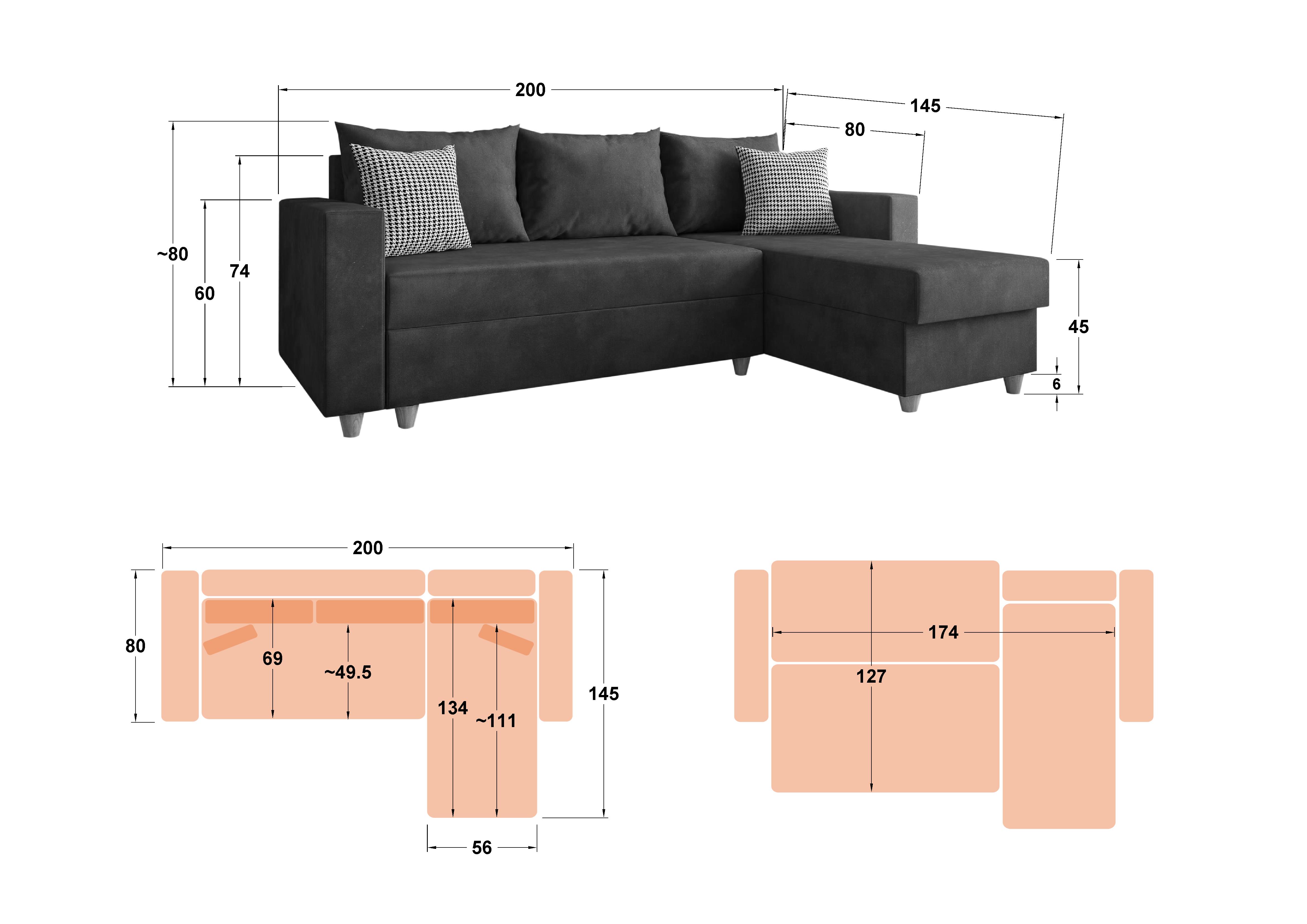 Размери на - Coltar extensibil Finix Coltar extensibil Finix