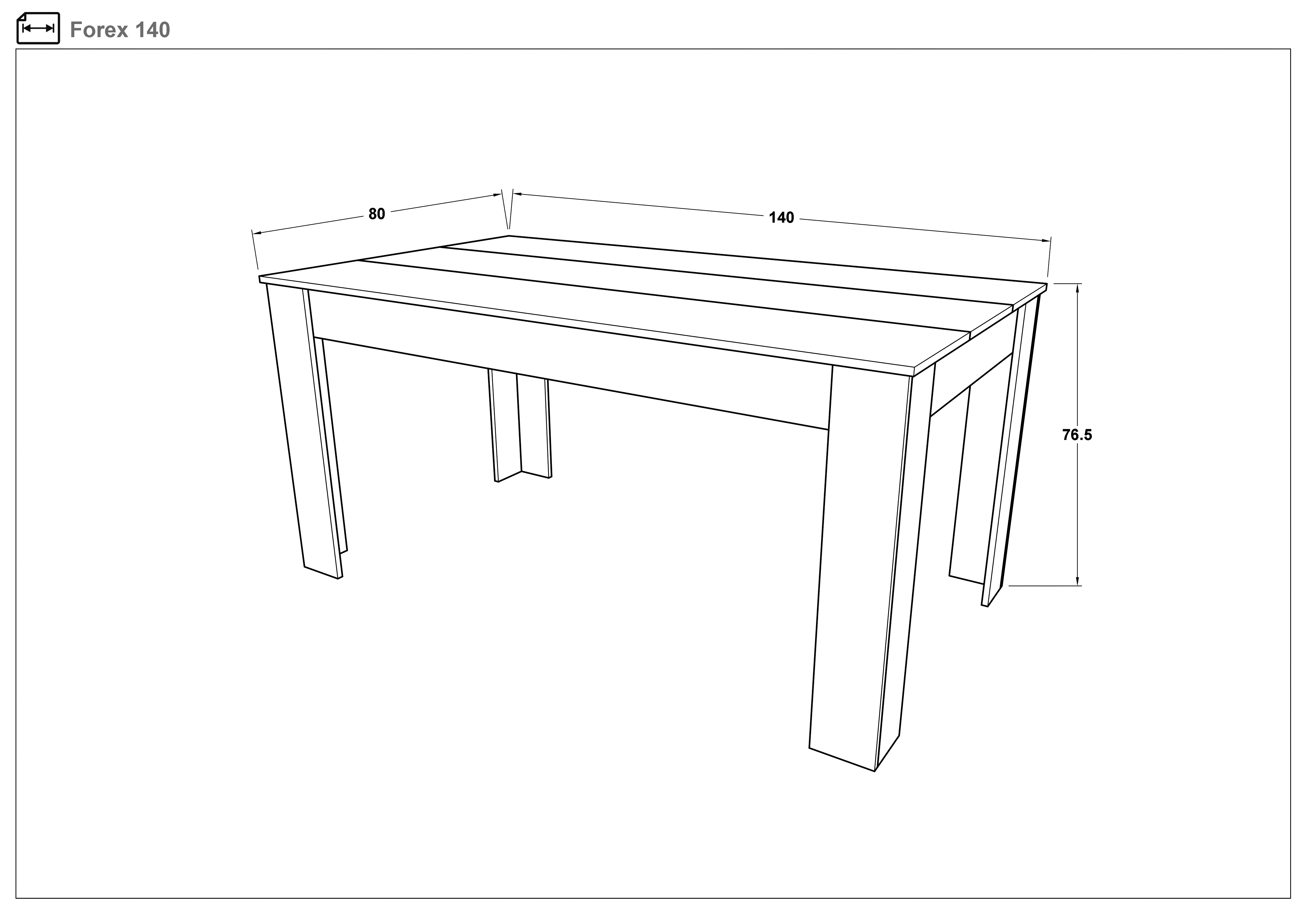 Размери на - Masa dining Forex 140 Masa dining Forex 140