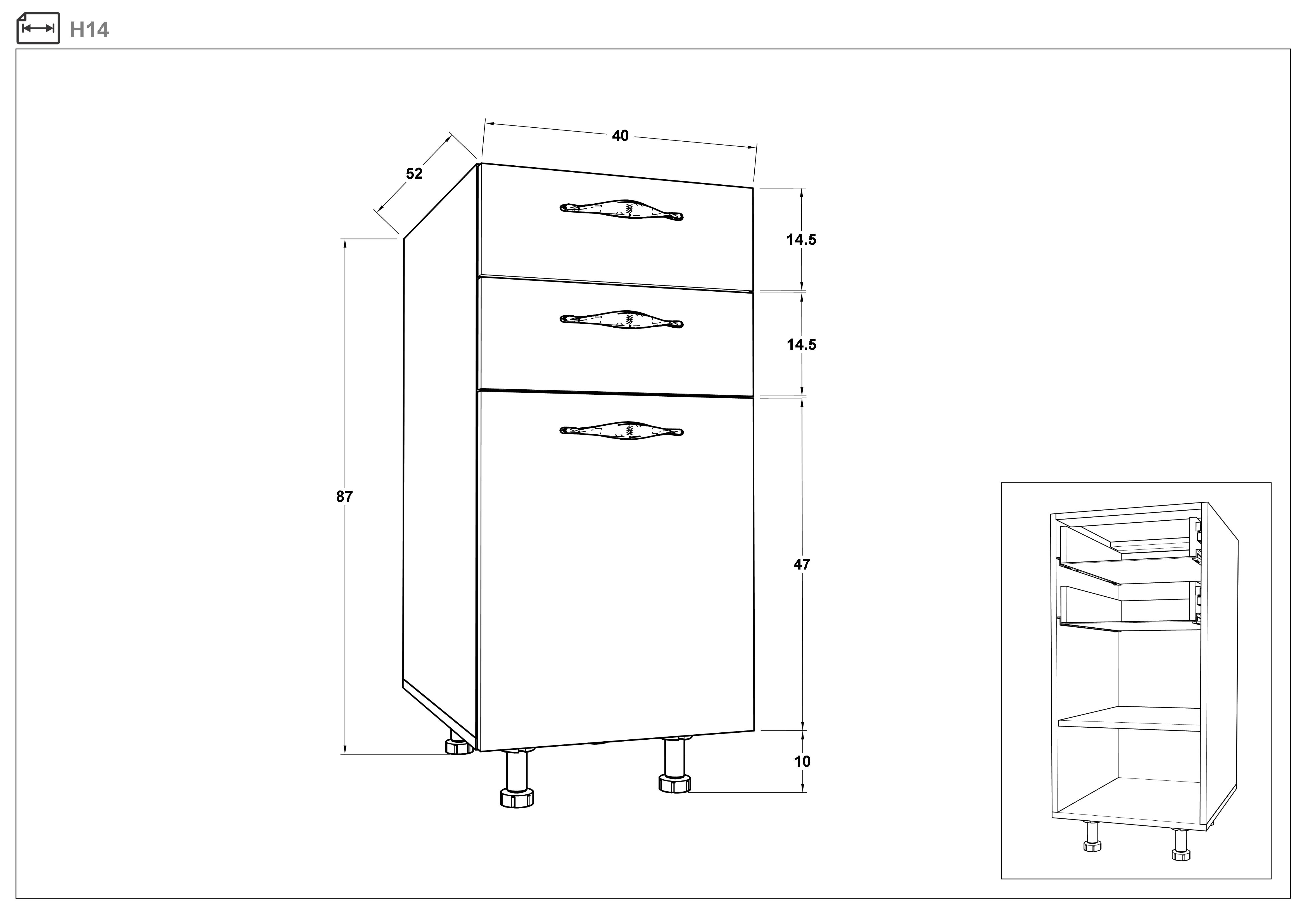 Размери на - Bucatarie Matis Line 180 Bucatarie Matis Line 180