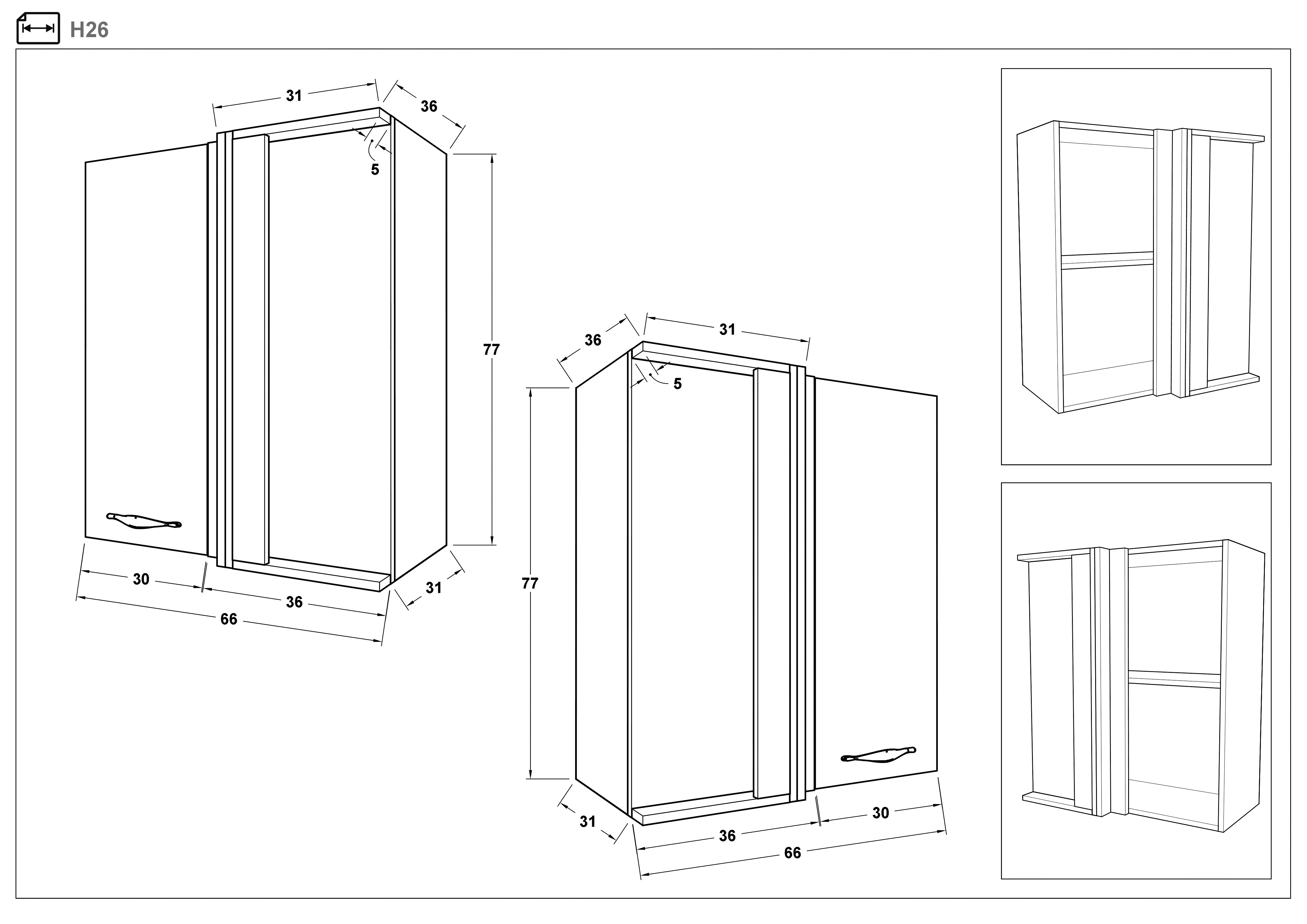 Размери на - Matis Corner 208 Matis Corner 208
