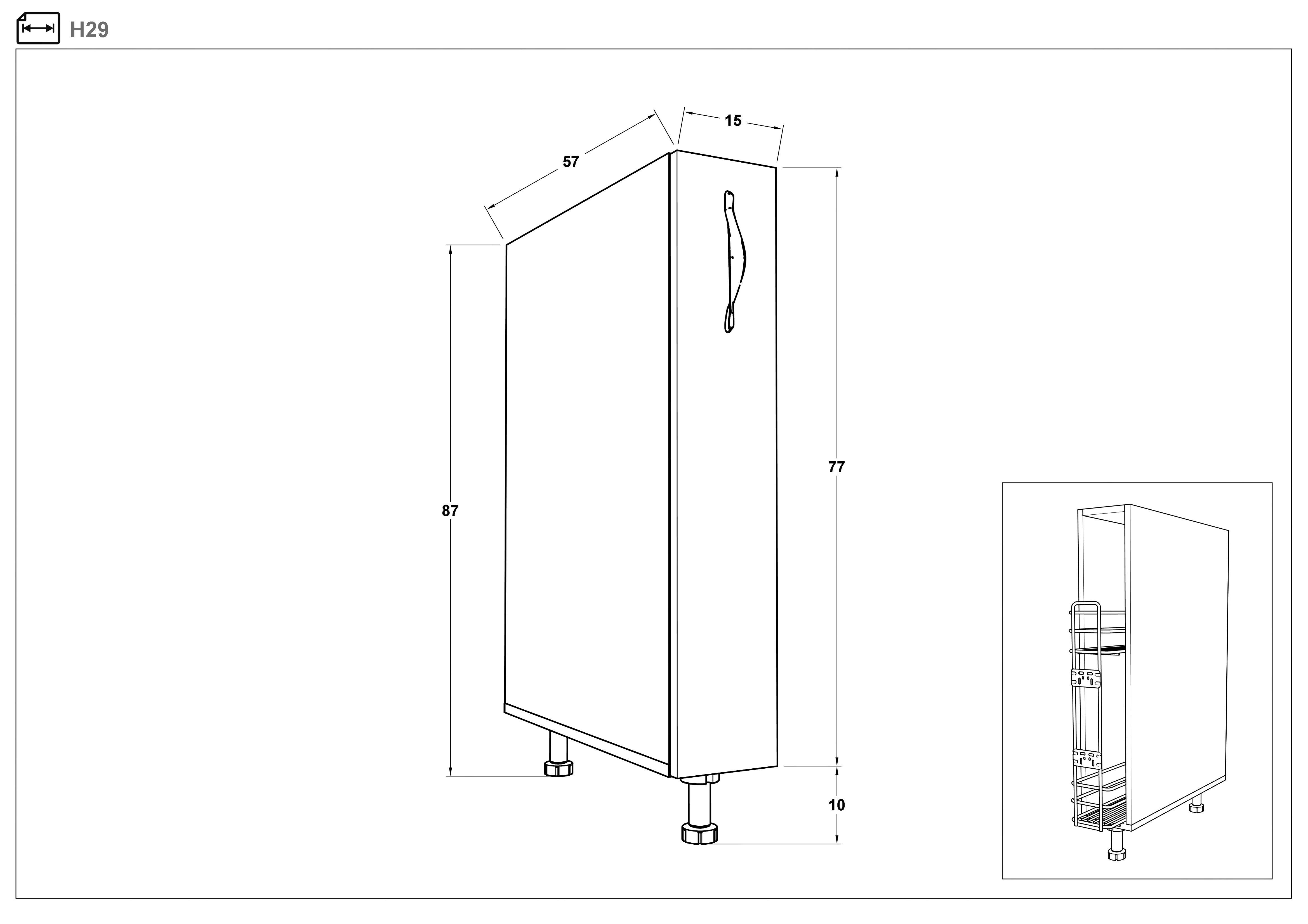 Размери на - Bucatarie Matis Line 180 Bucatarie Matis Line 180