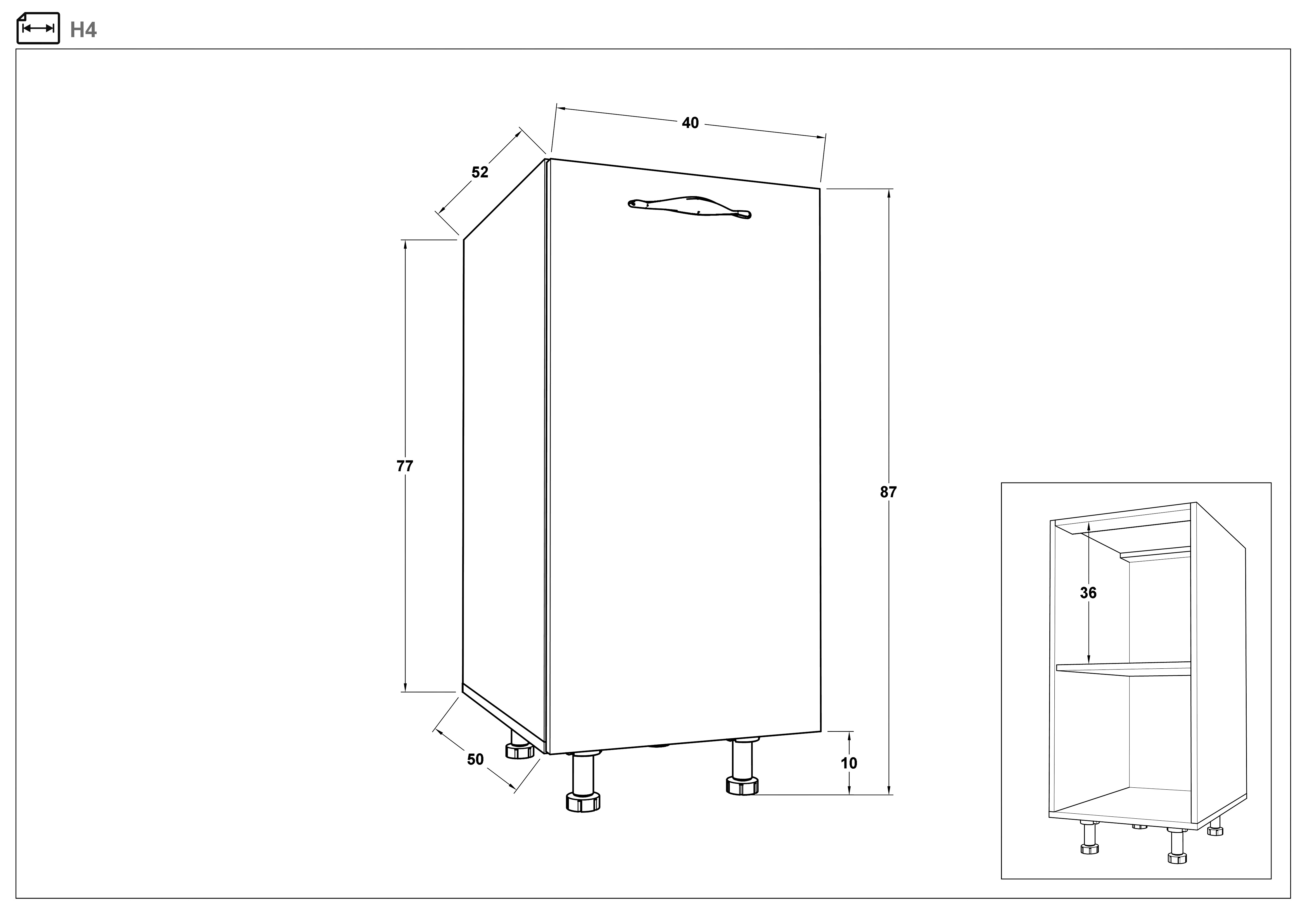 Размери на - Dulap de bucatarie Simon 04 Dulap de bucatarie Simon 04