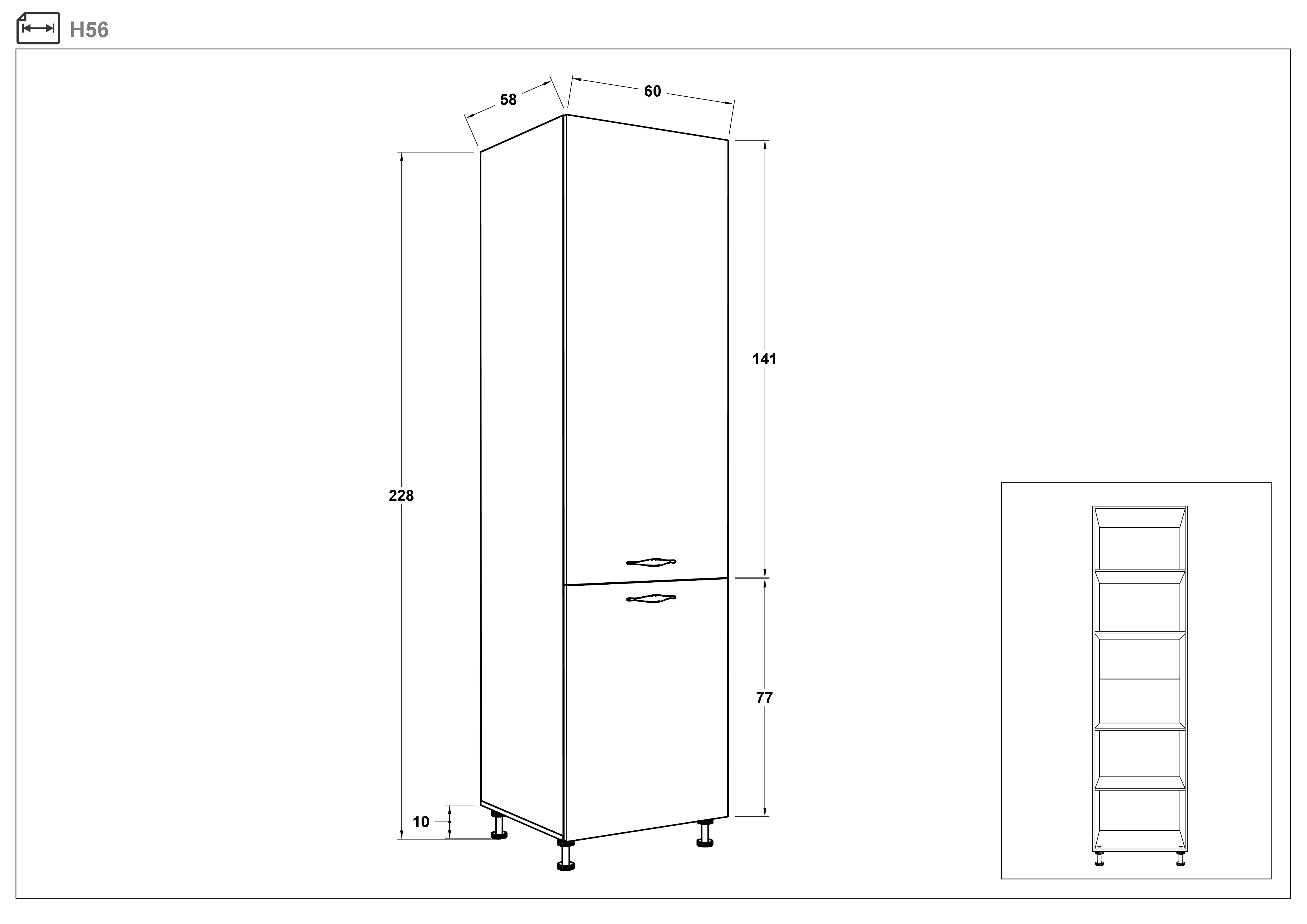 Размери на - Coloana Simon 56 Coloana Simon 56