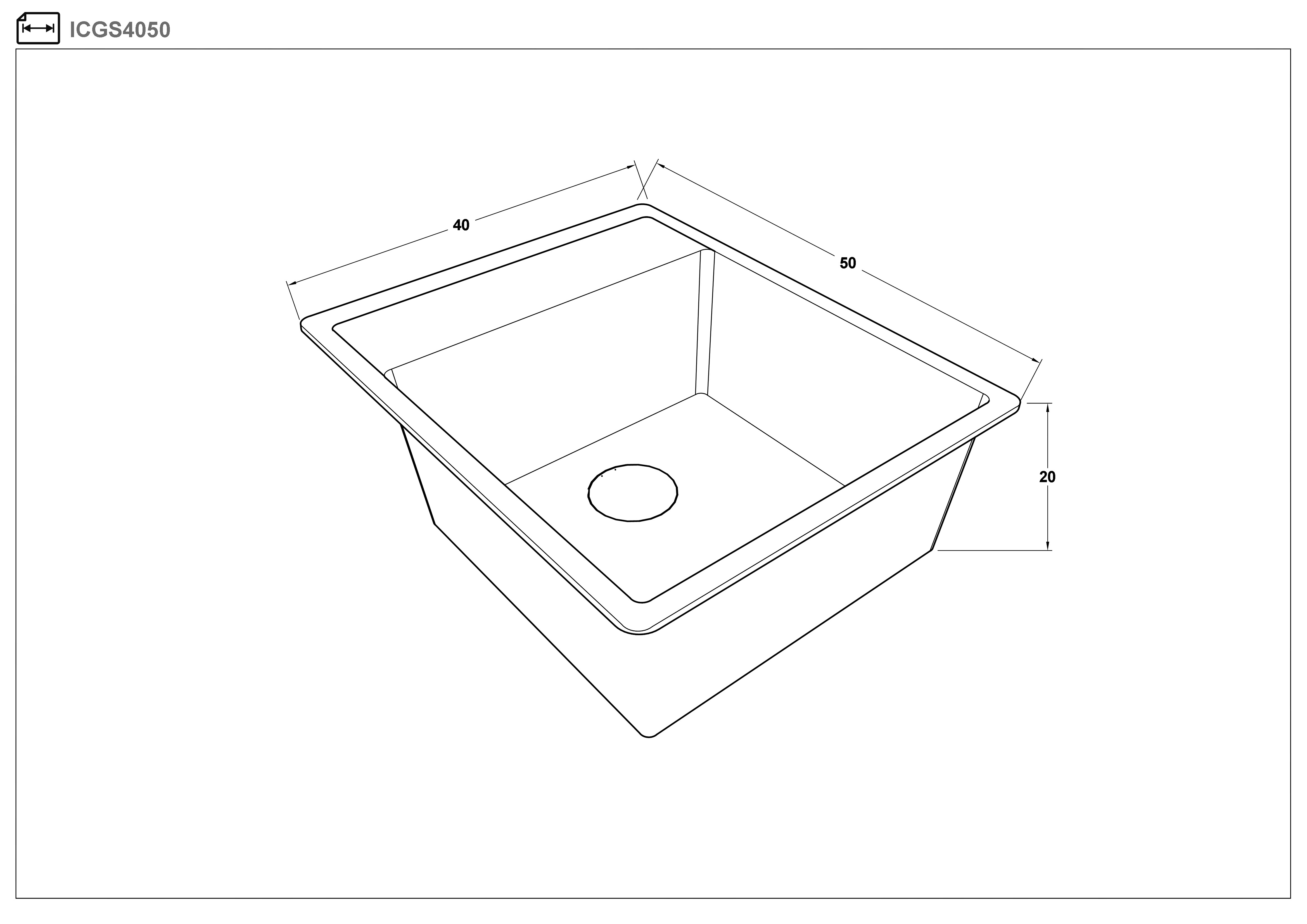 Размери на - Chiuveta  ICGS4050 Chiuveta  ICGS4050