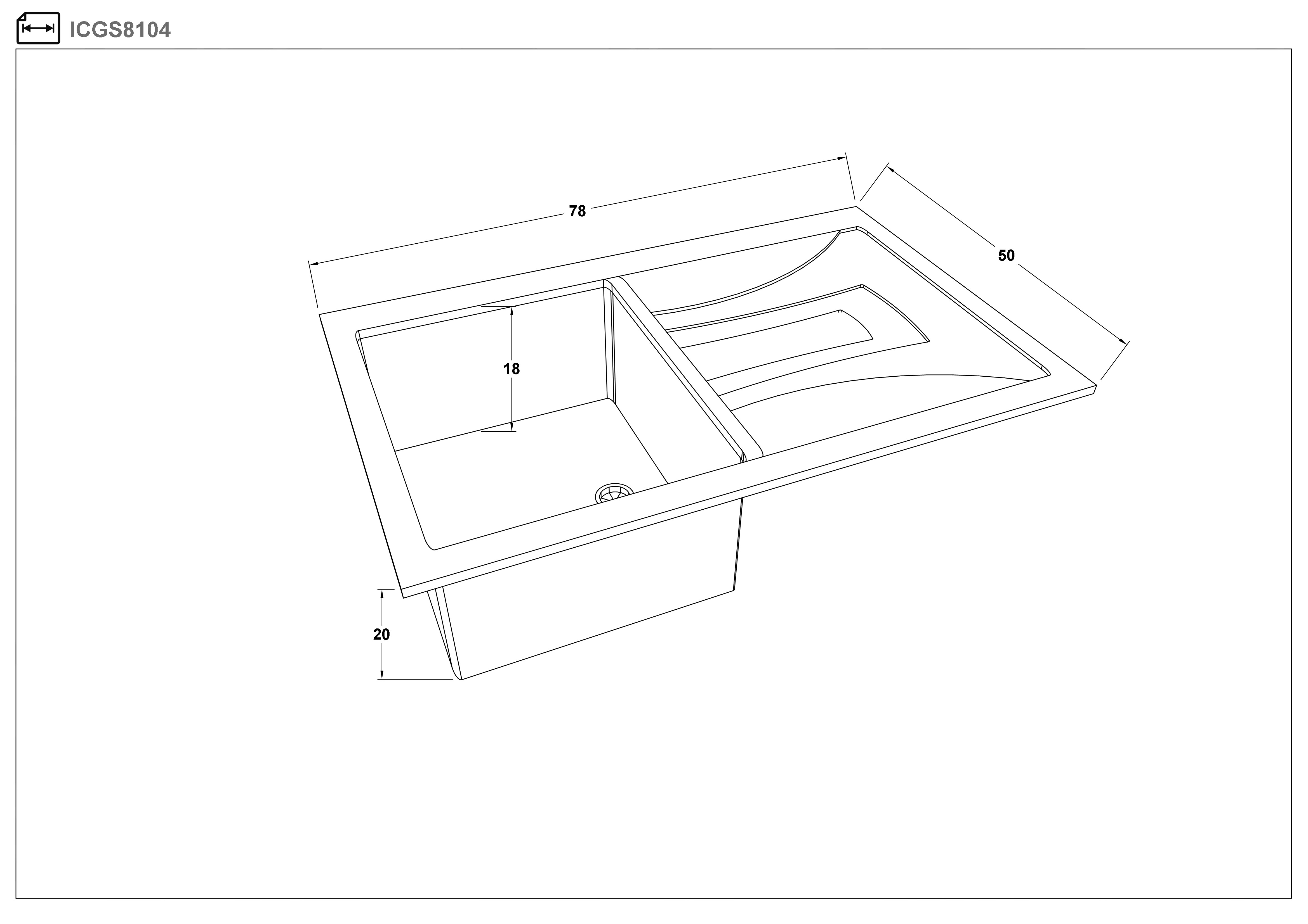 Размери на - Chiuveta ICGS8104 Chiuveta ICGS8104