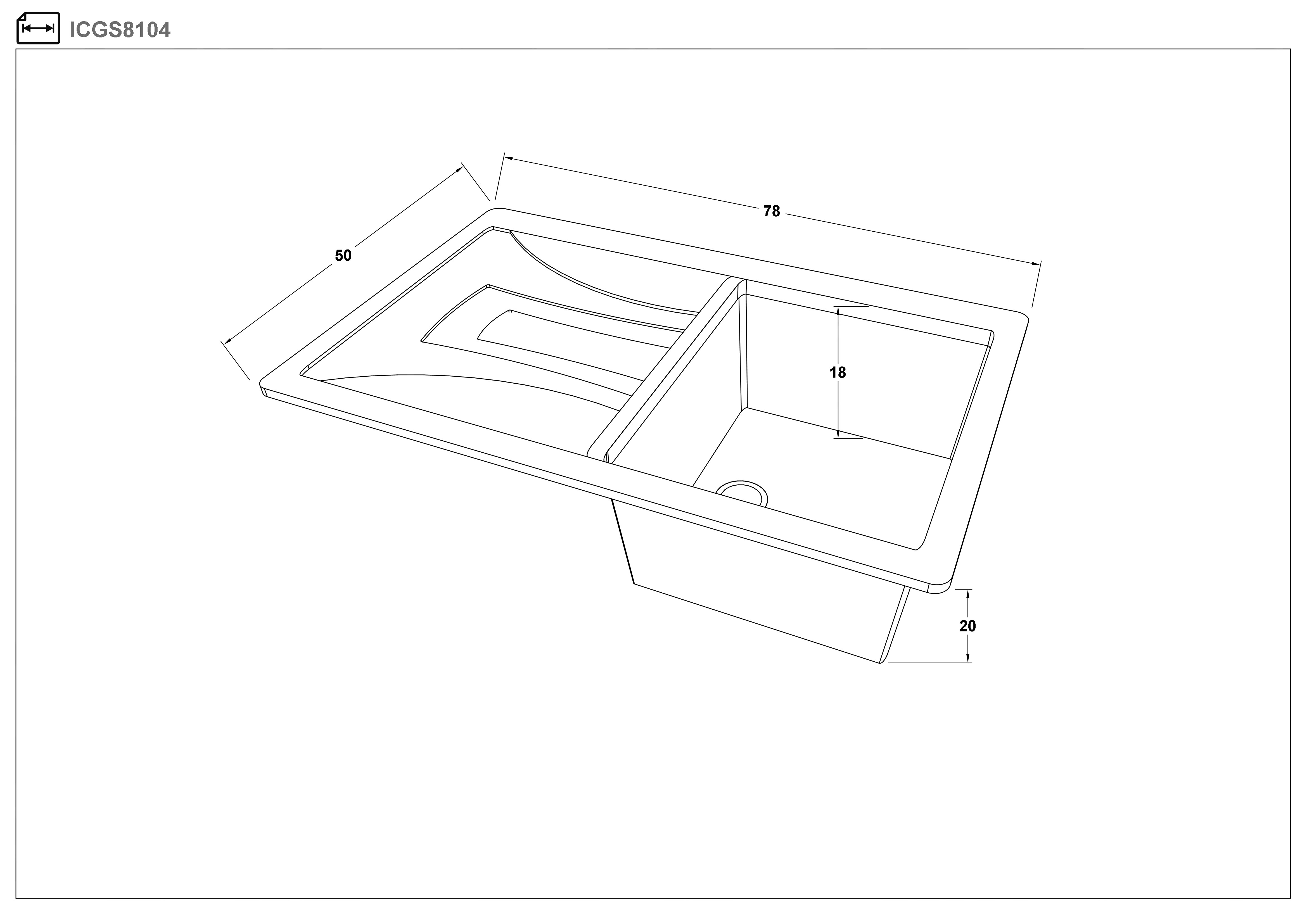 Размери на - Chiuveta ICGS8104 Chiuveta ICGS8104