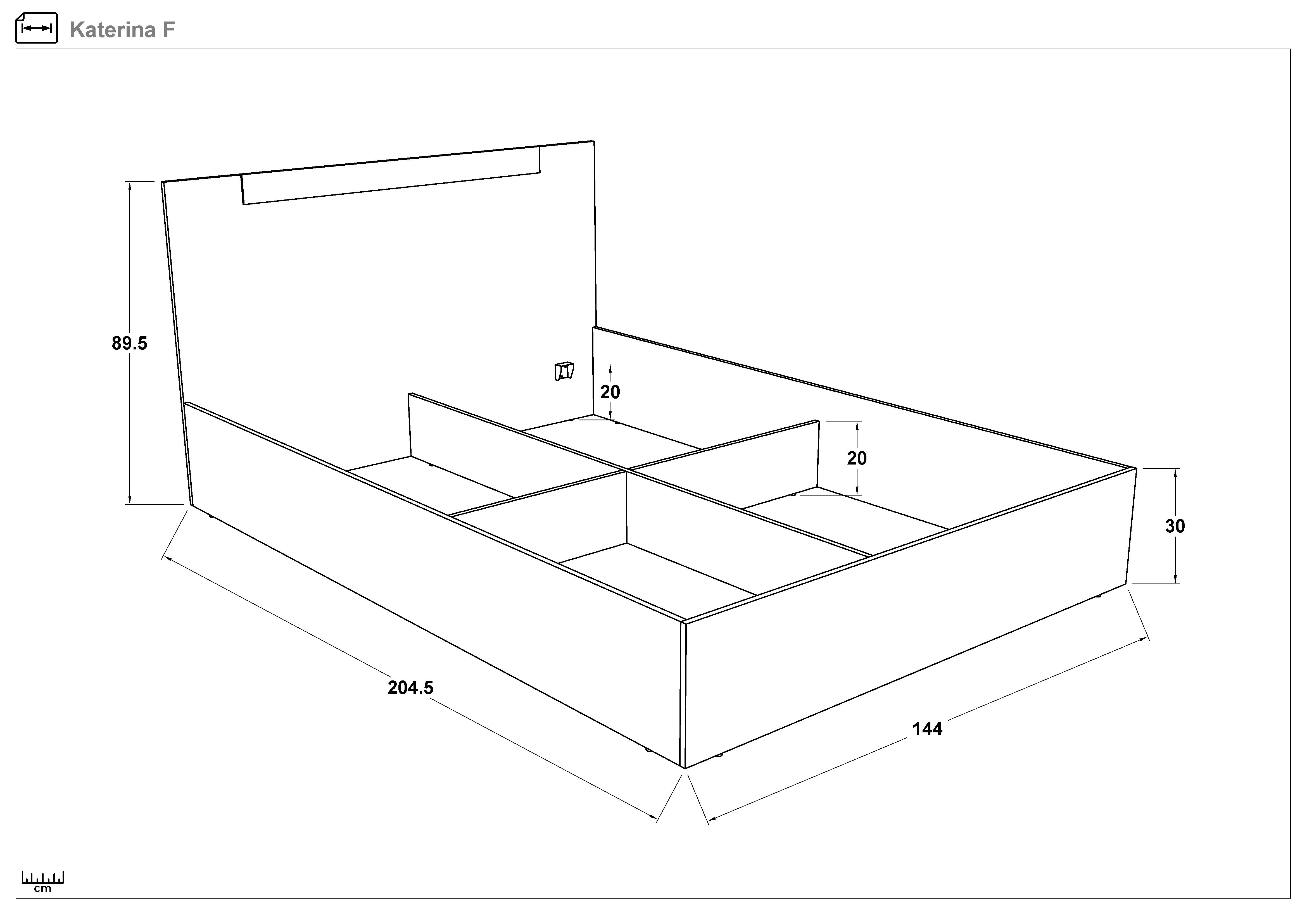 Размери на - Pat dublu 140/200 Katerina Pat dublu 140/200 Katerina