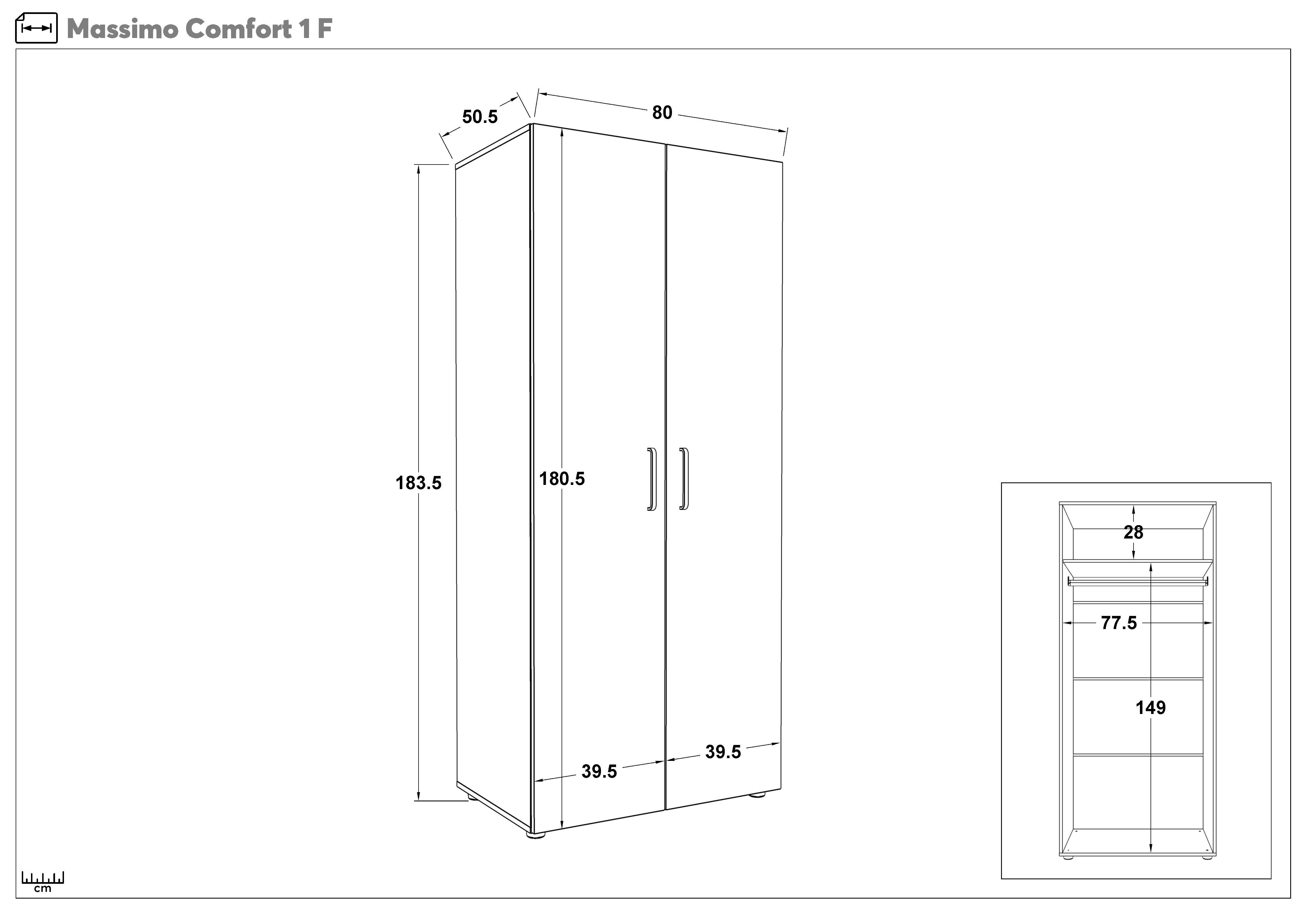 Dulap cu bara pentru umerase Masimo Comfort 1