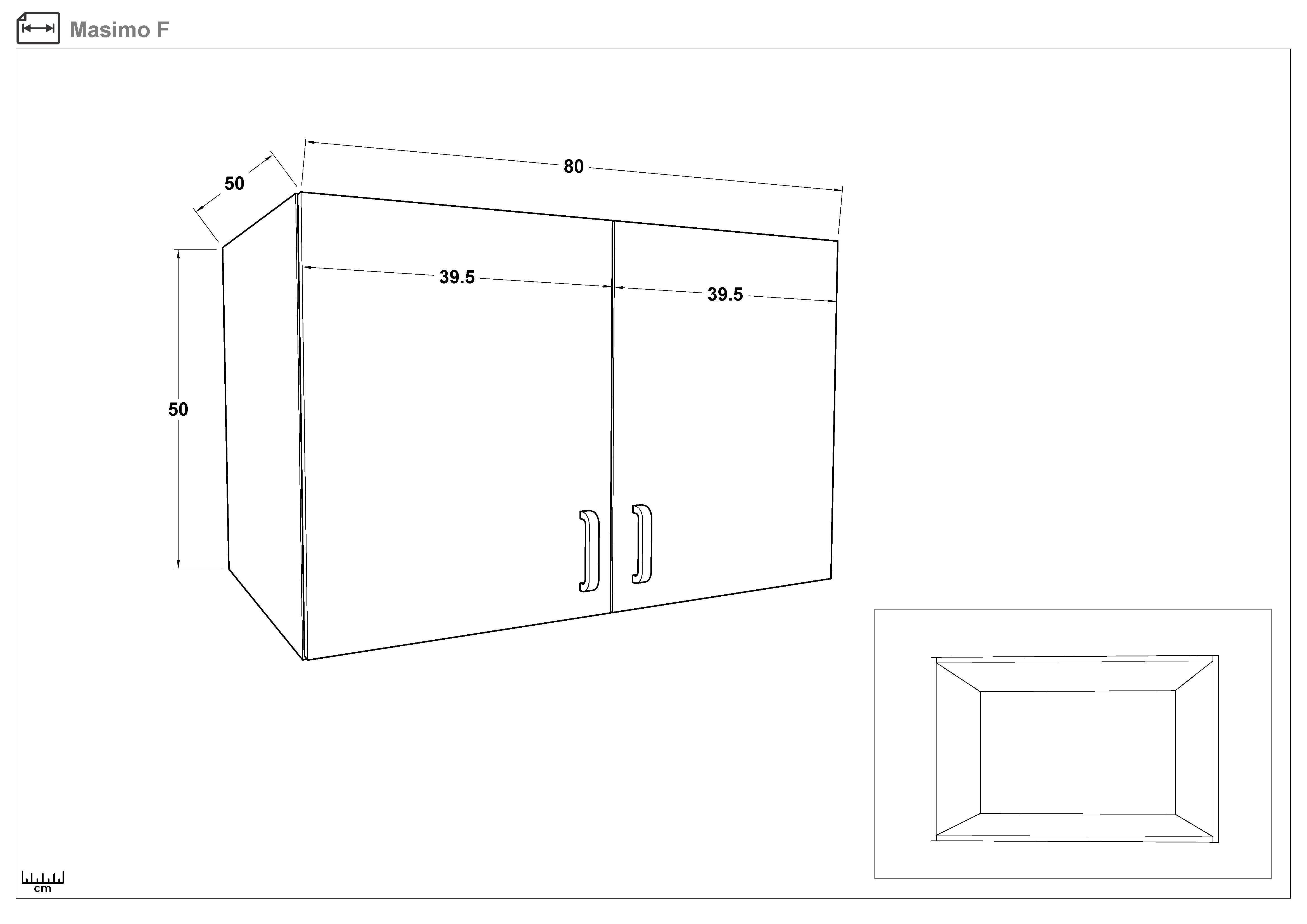 Размери на - Corp suprapozabil pentru dulap Masimo Corp suprapozabil pentru dulap Masimo