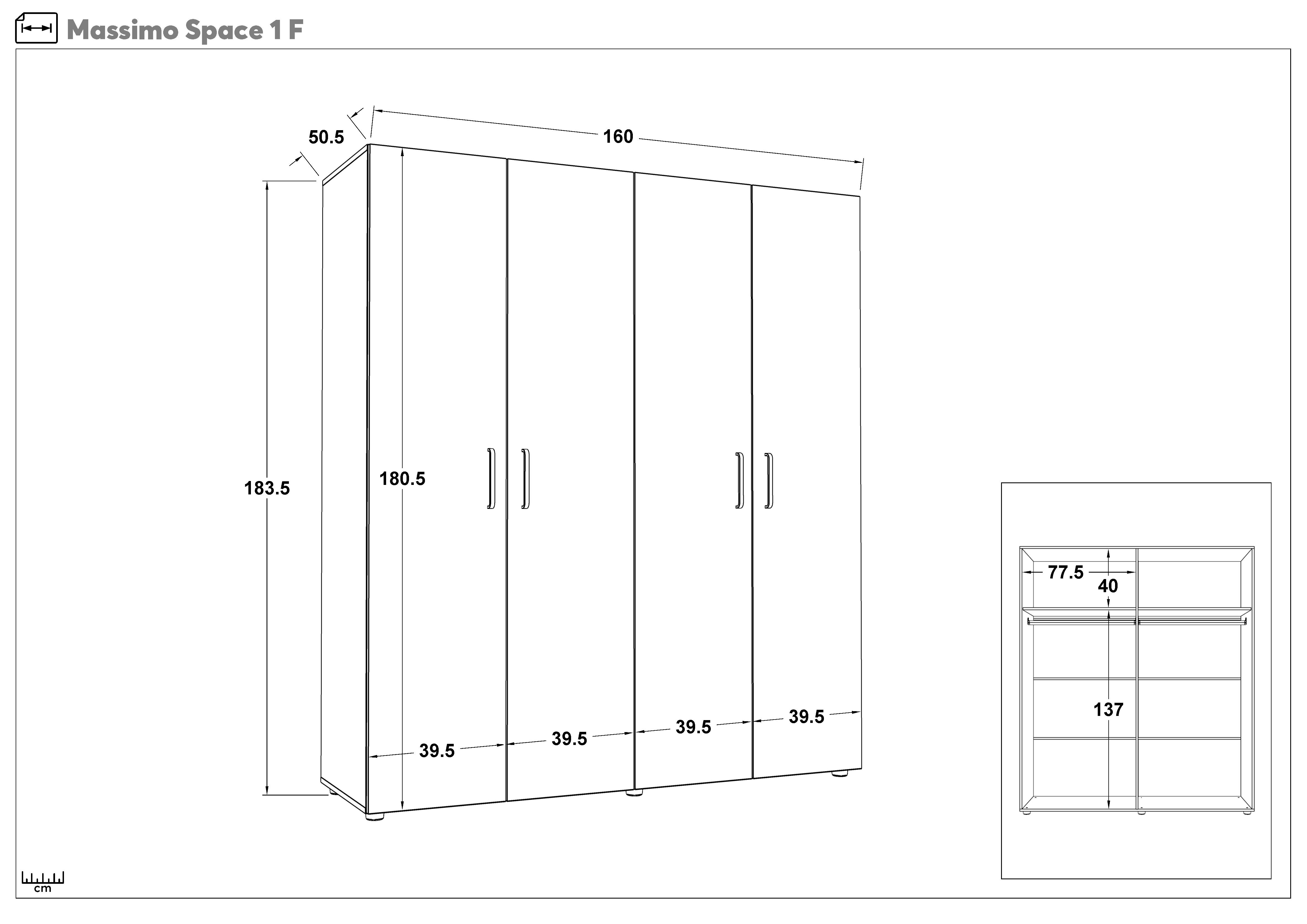 Dulap cu bara pentru umerase Masimo Space 1