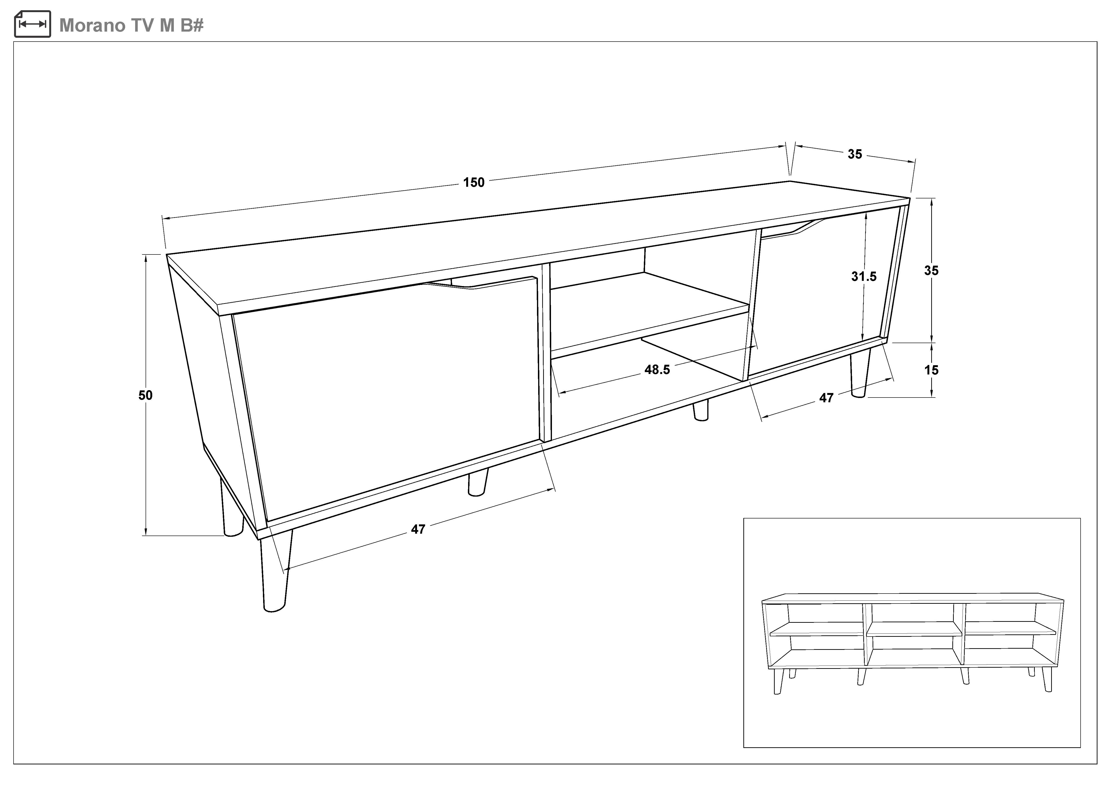 Set Coltar Delano + modul TV Morano M