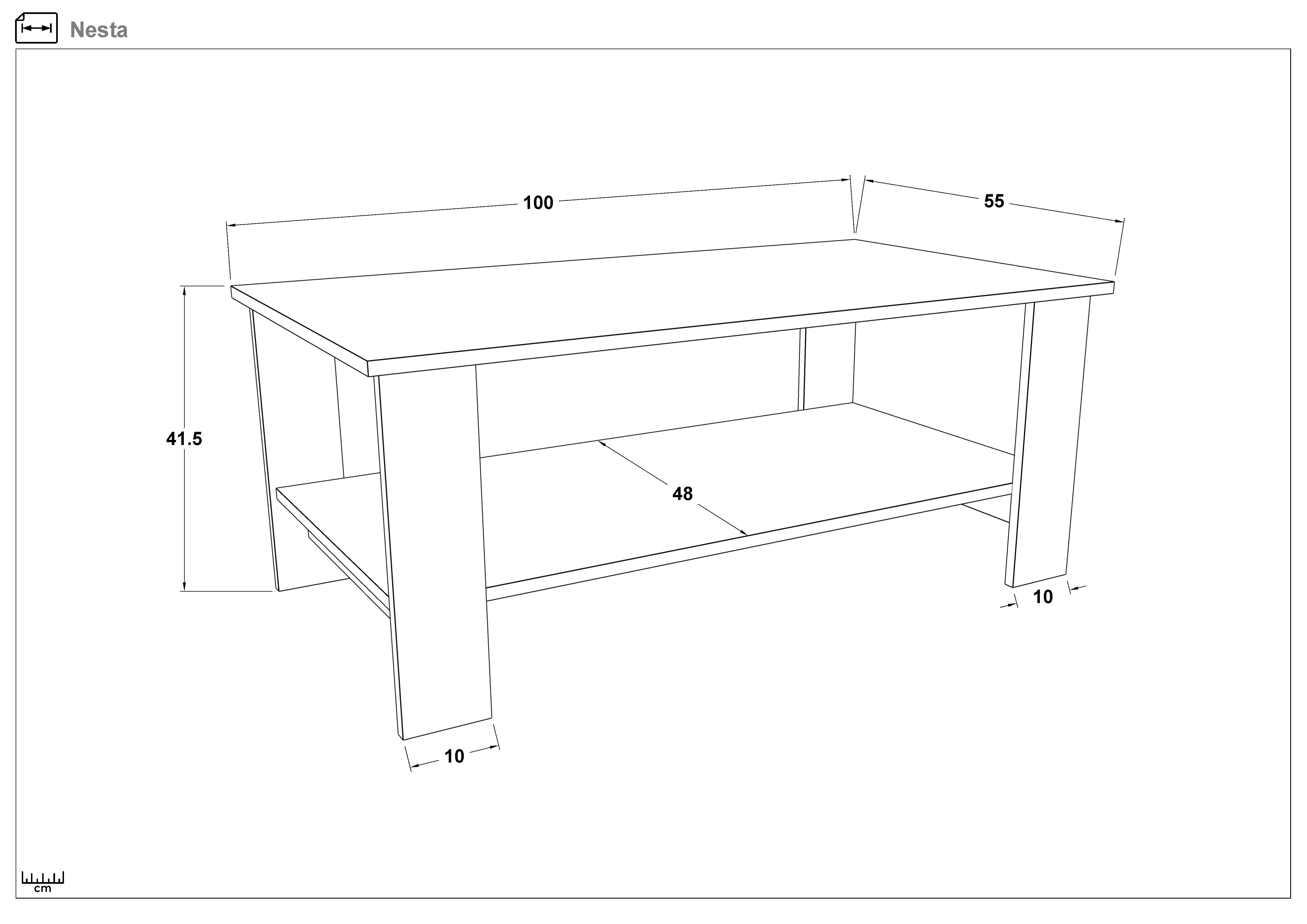 Размери на - Masuta de cafea Nesta Masuta de cafea Nesta