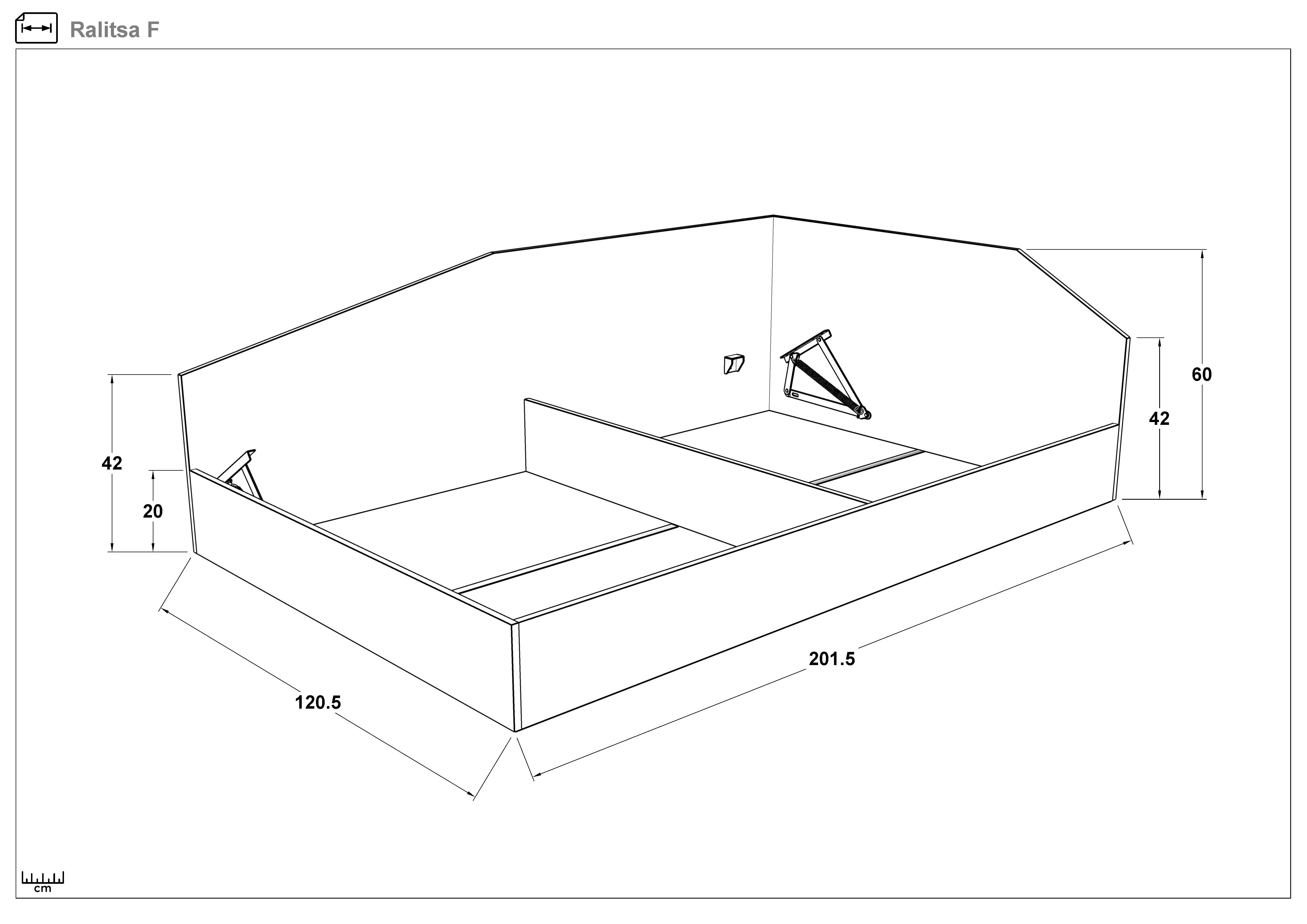 Pat 120/200 cu mecanism Ralitsa + saltea