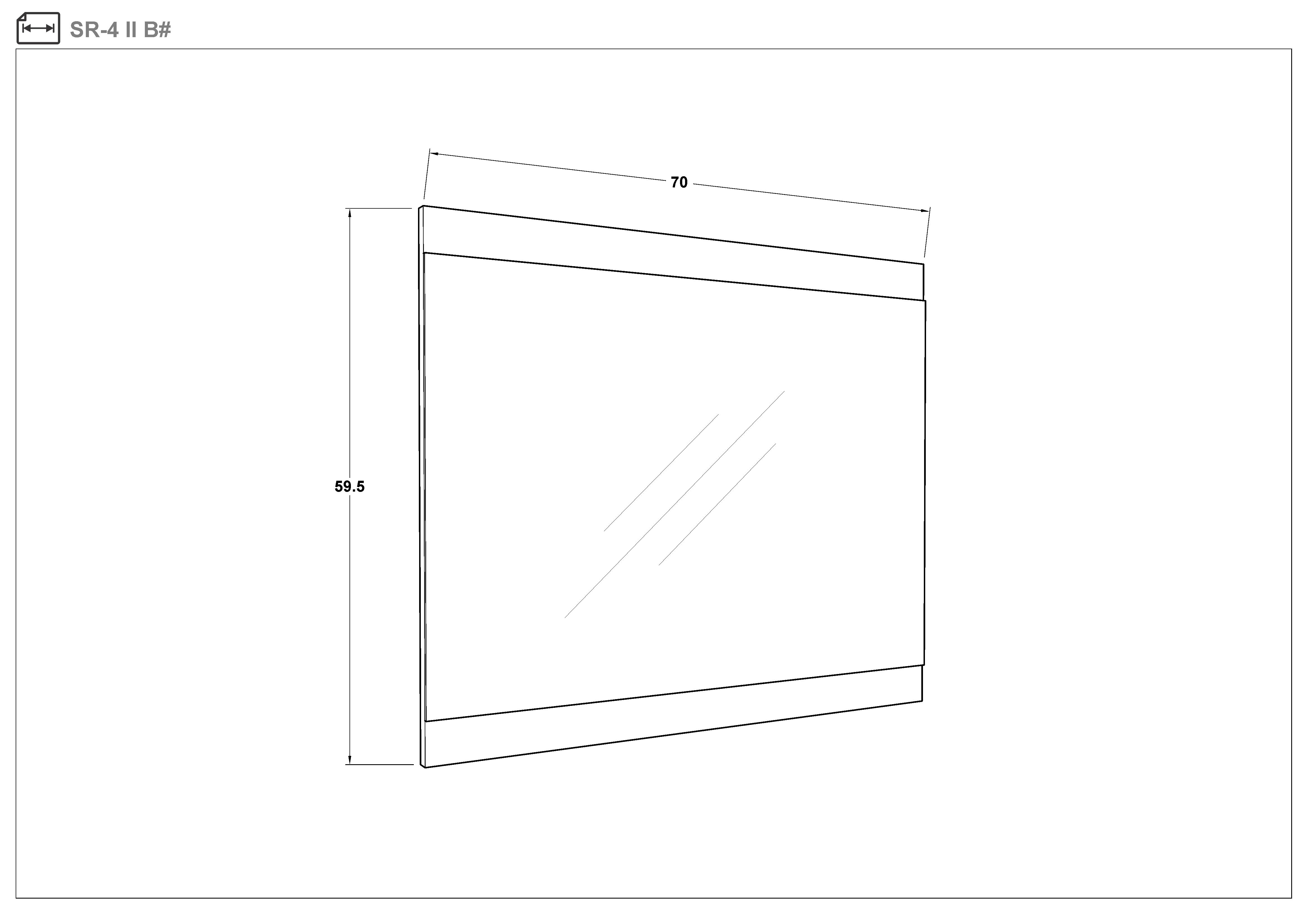 Размери на - Set Birou Oliv + oglinda Natali 60 Set Birou Oliv + oglinda Natali 60