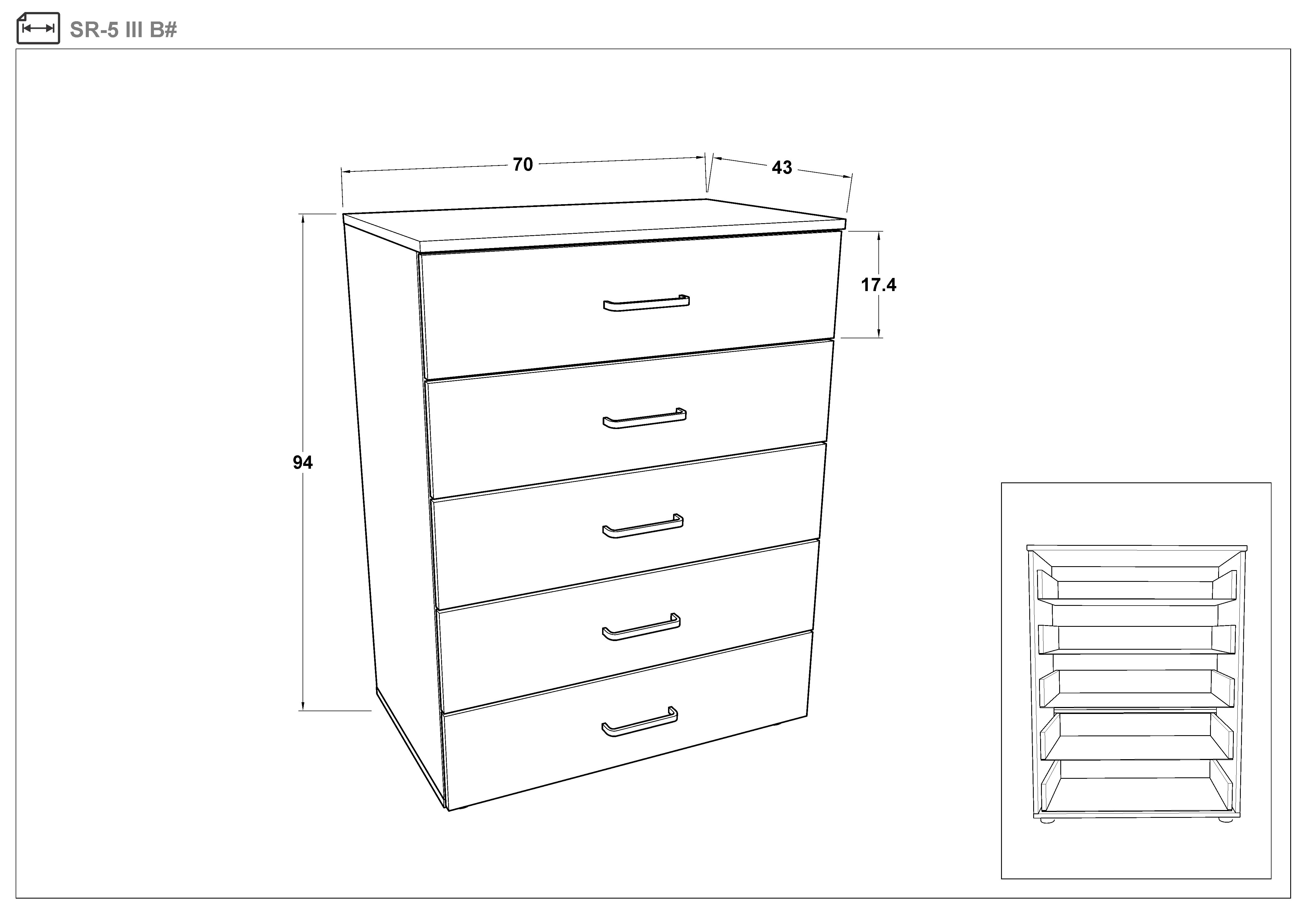 Set mobilier pentru camera copilului 120/190 Evora Classic