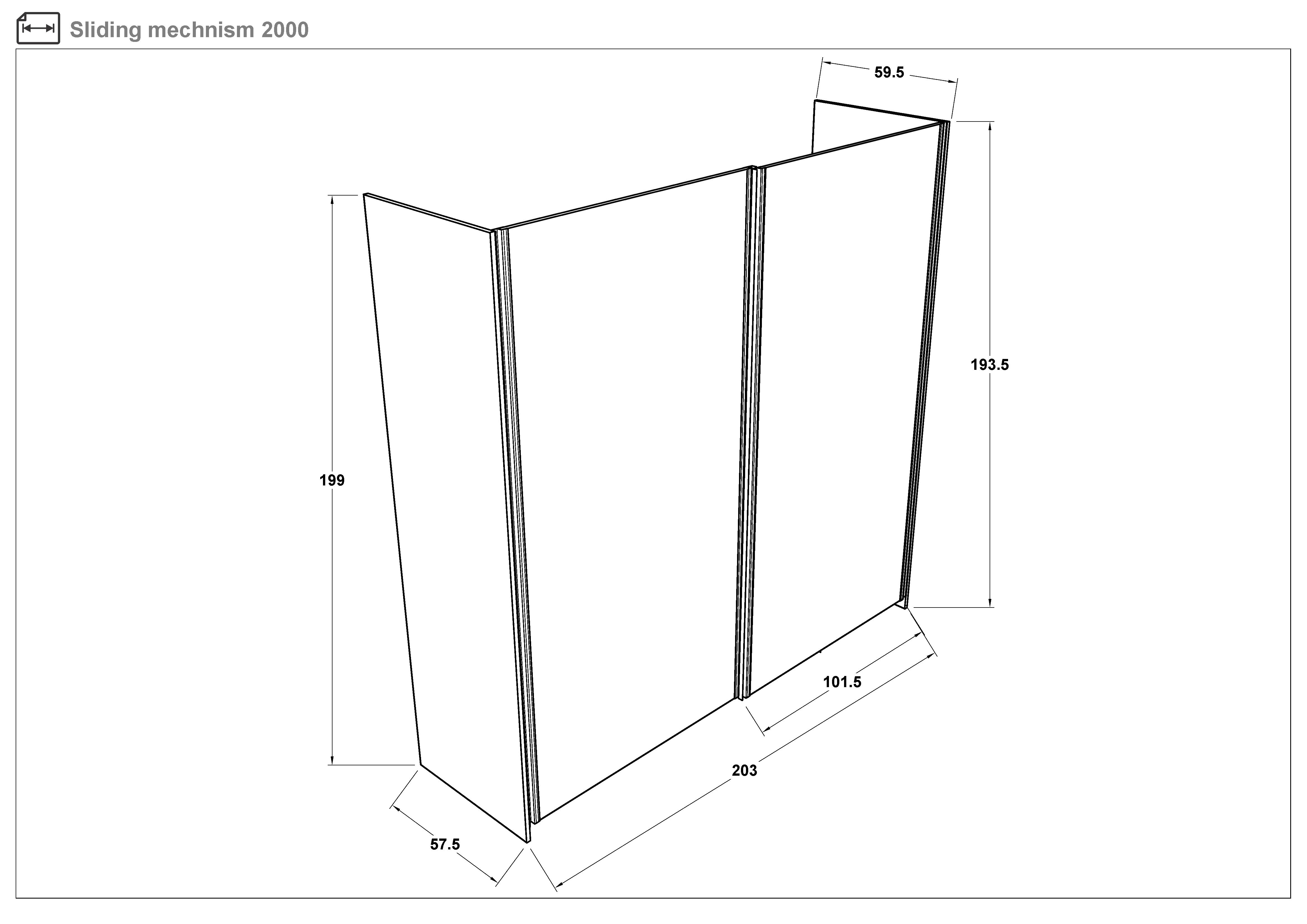 Размери на - Usi glisante Soho Usi glisante Soho