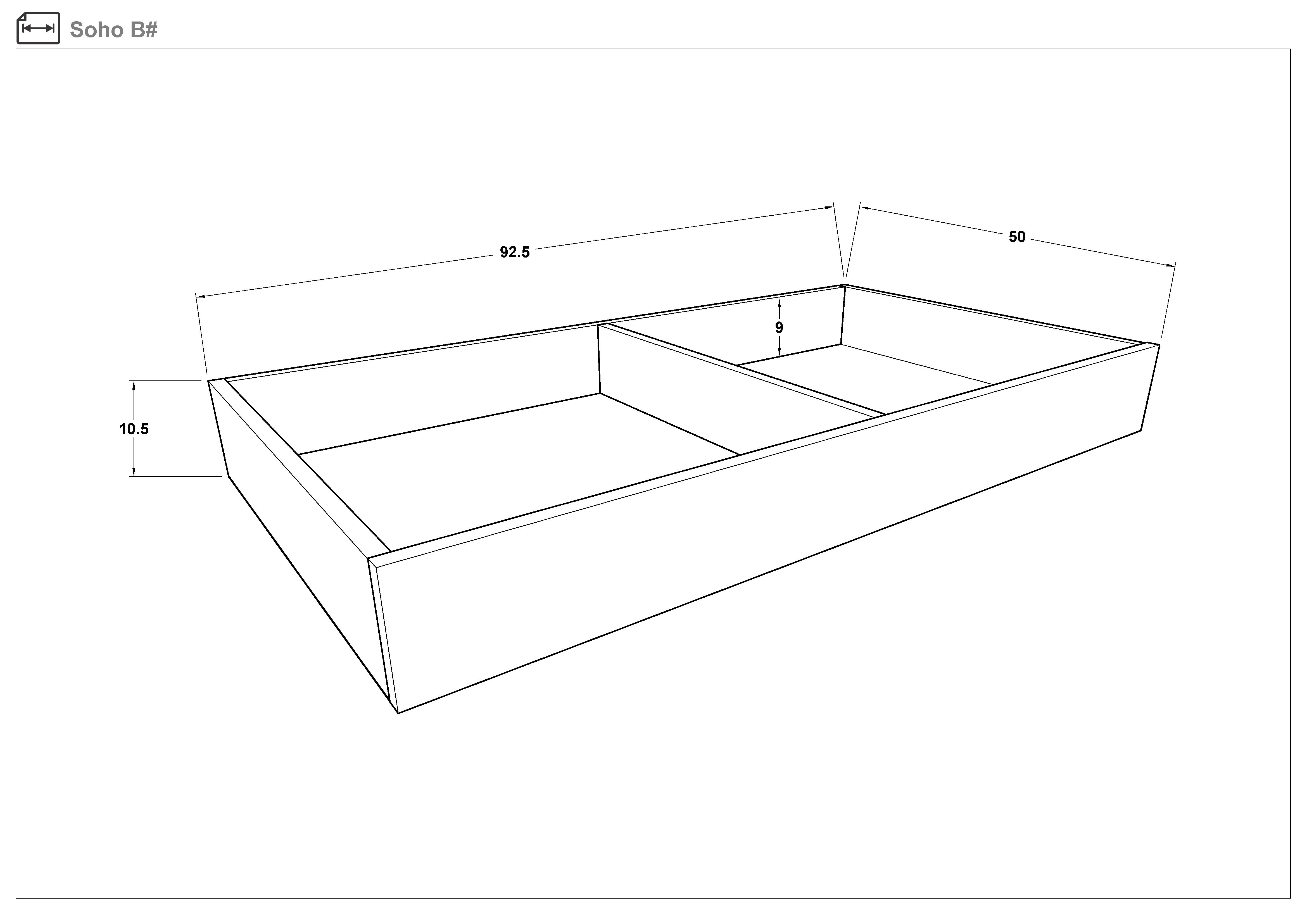 Dulap modular de colt deschis Soho Free