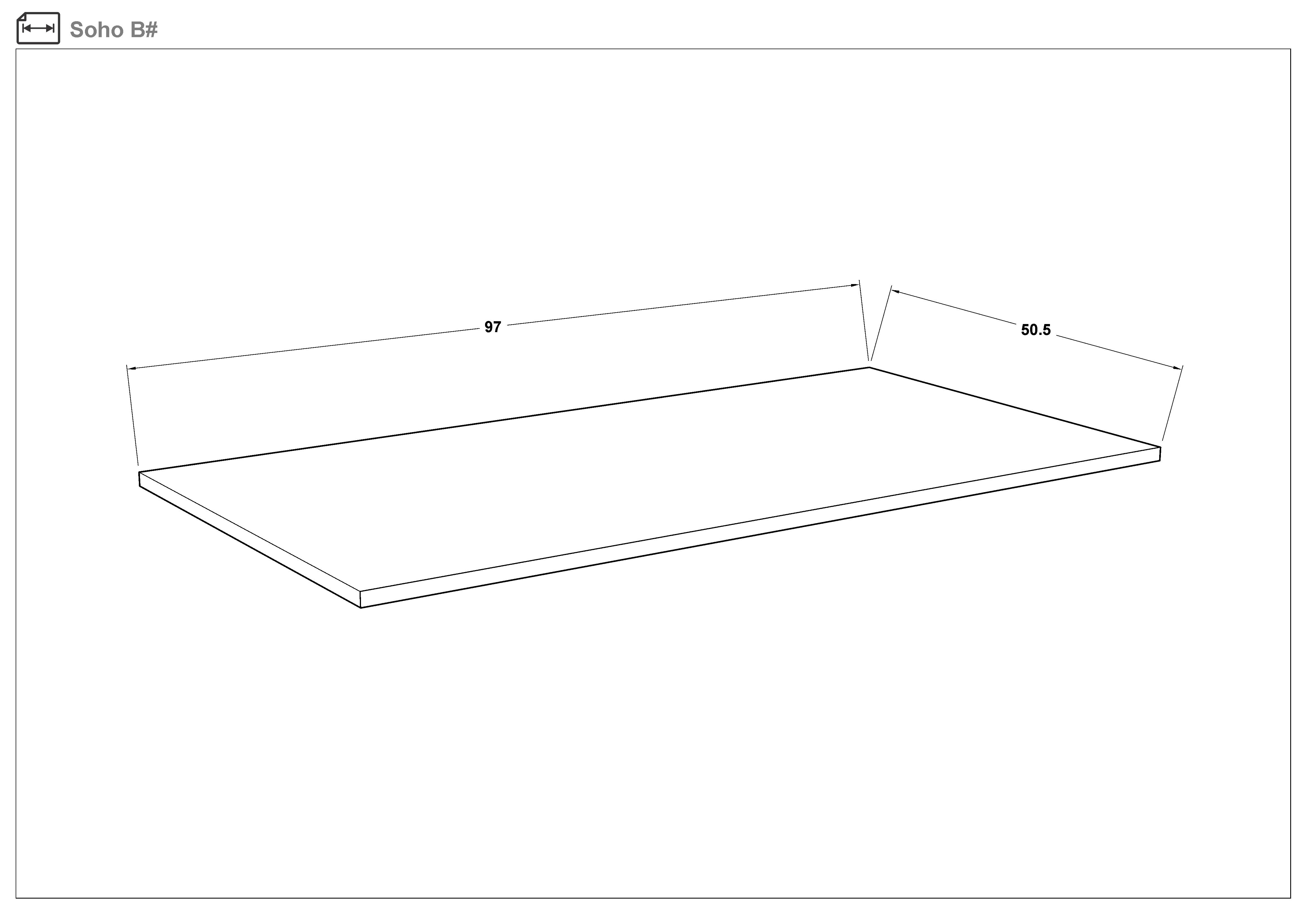 Dulap modular de colt deschis Soho Free