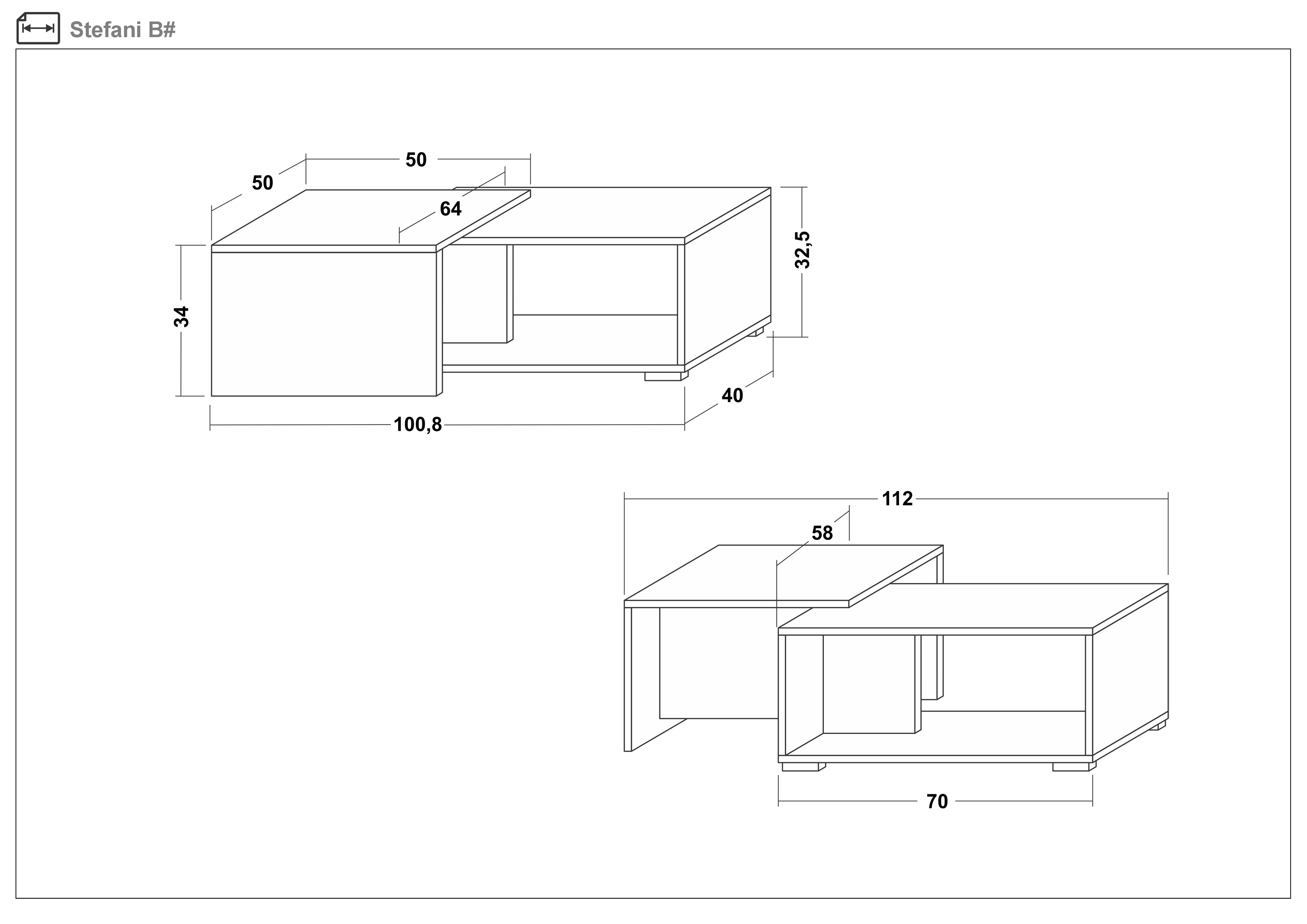 Set Coltar Dani М + masuta de cafea Stefani + modul TV Extravaganza