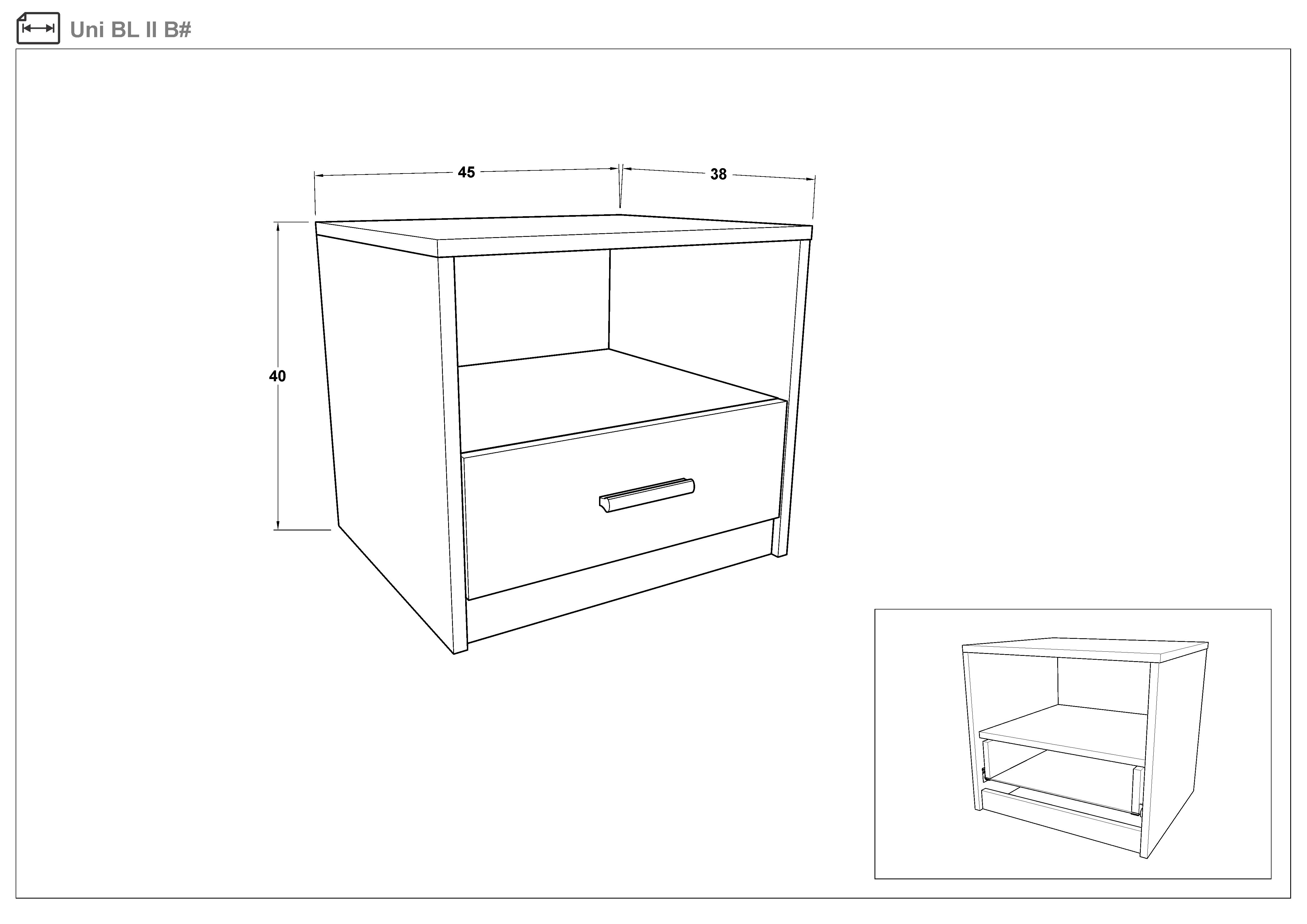 Set dormitor 90/200 Lara