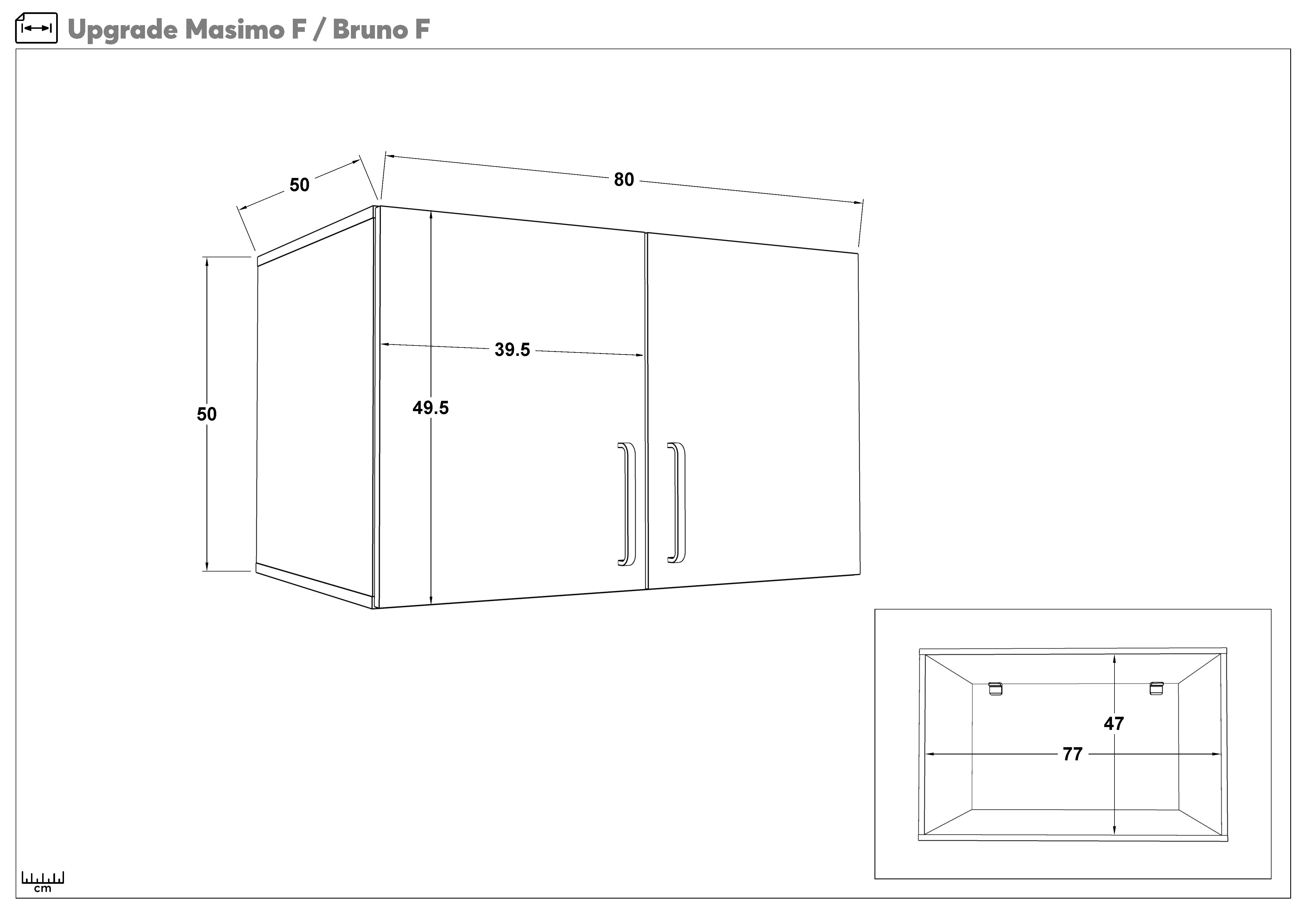 Corp suprapozabil pentru dulap cu doua usi Bruno si Masimo