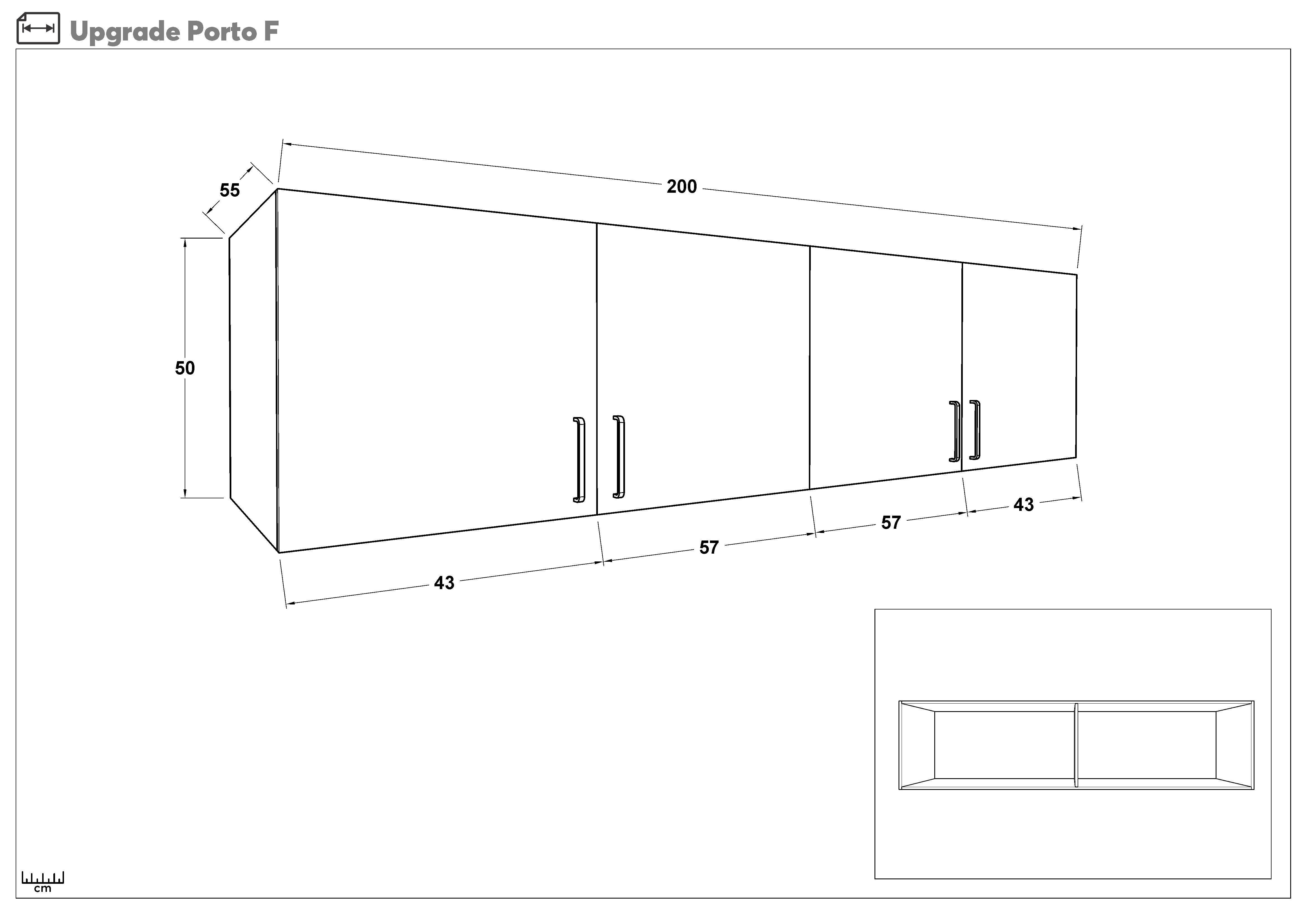 Corp suprapozabil pentru dulap Porto