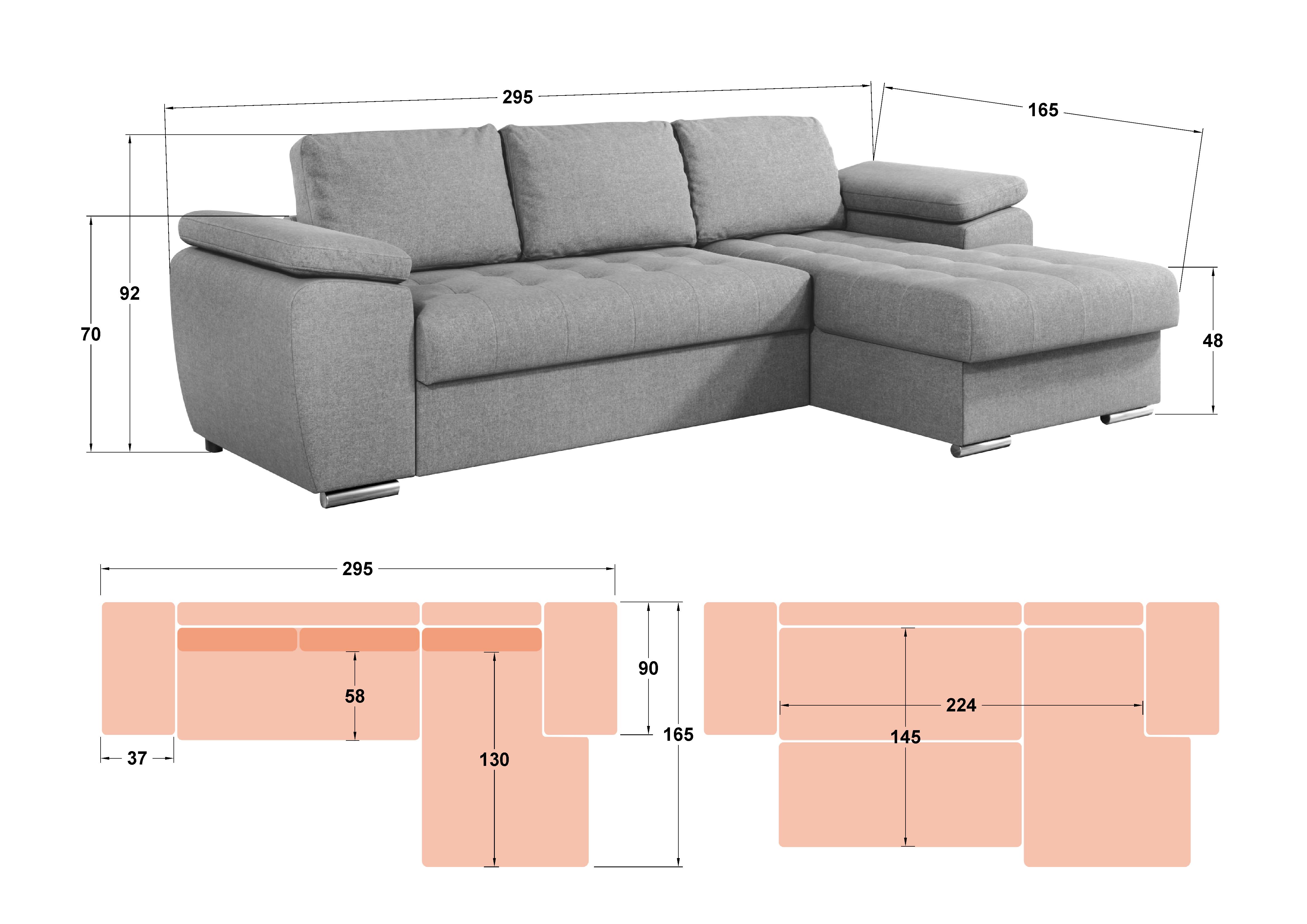 Размери на - Coltar extensibil Valencia Pocket Coltar extensibil Valencia Pocket