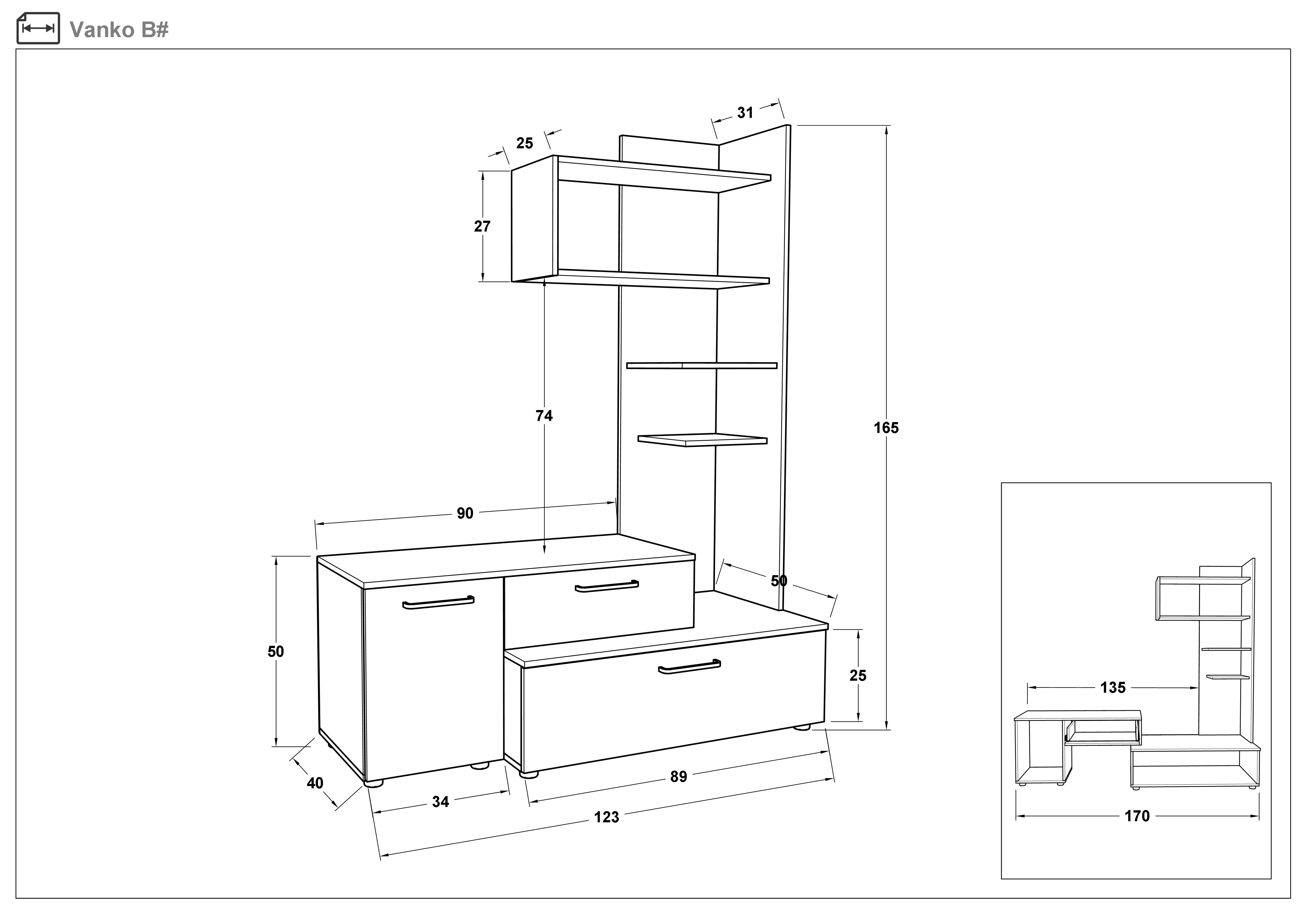 Modul TV Vanko Vellea Home