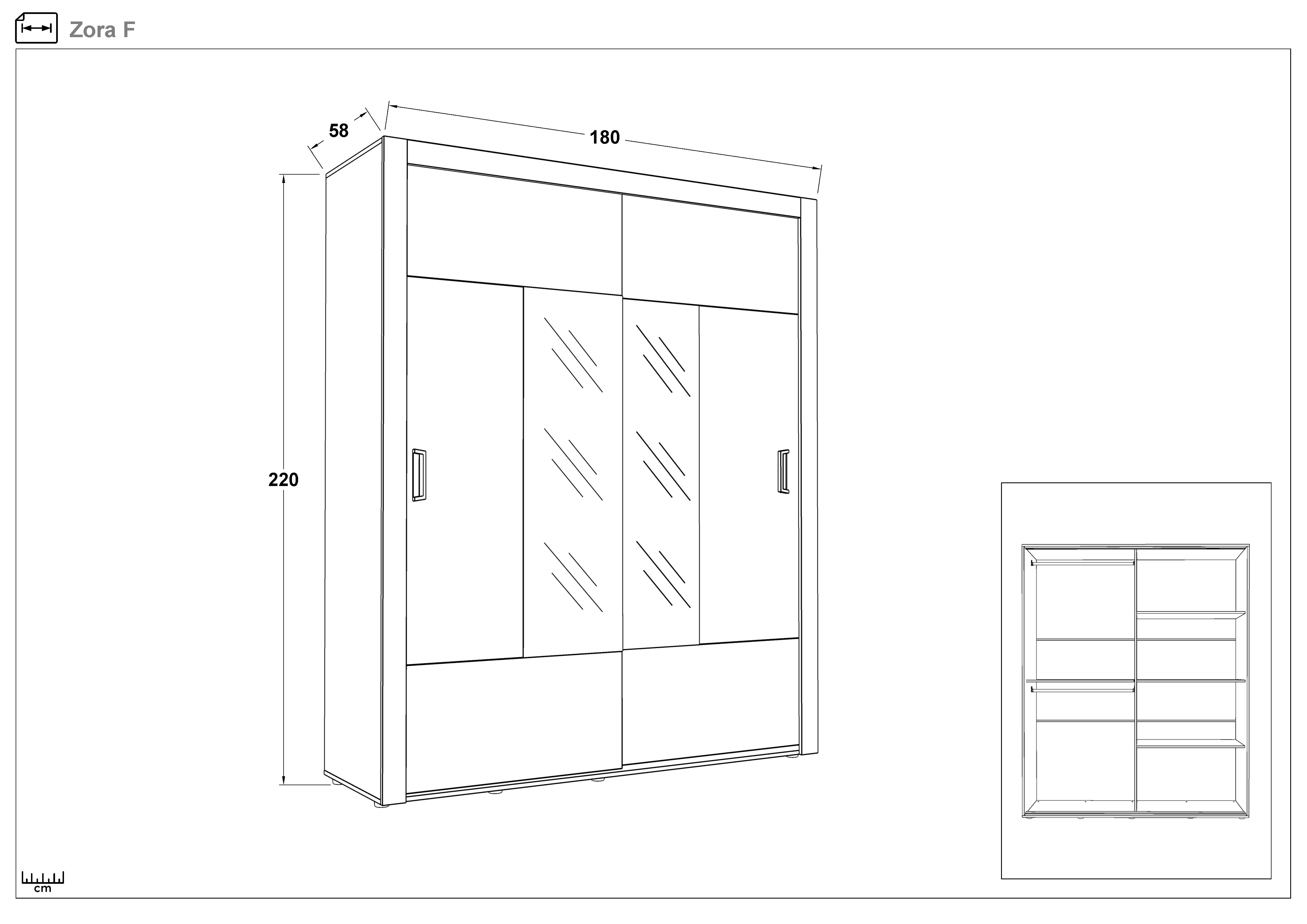 Set dormitor 160/200 Zora + saltea
