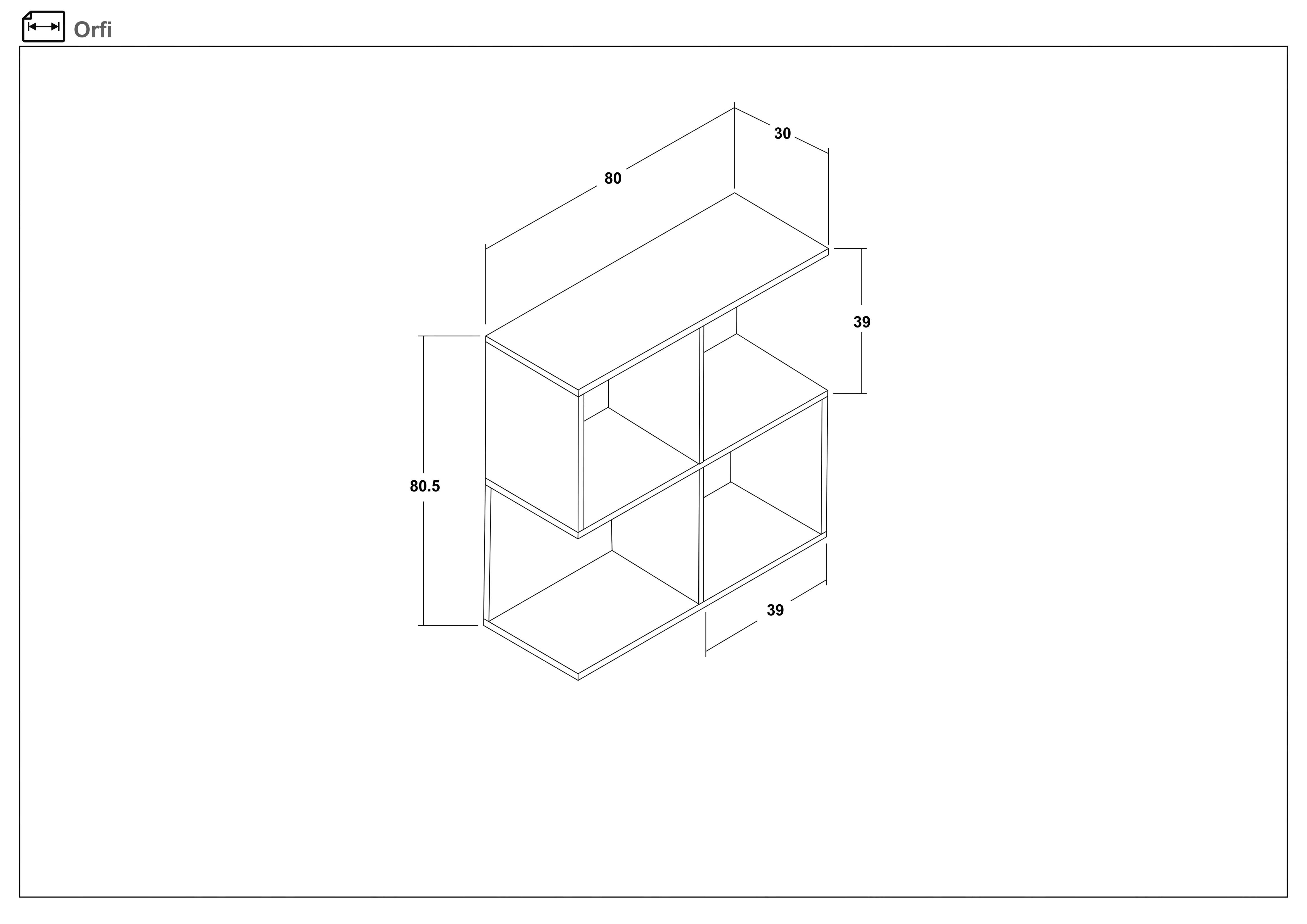 Размери на - Etajera Orfi Etajera Orfi